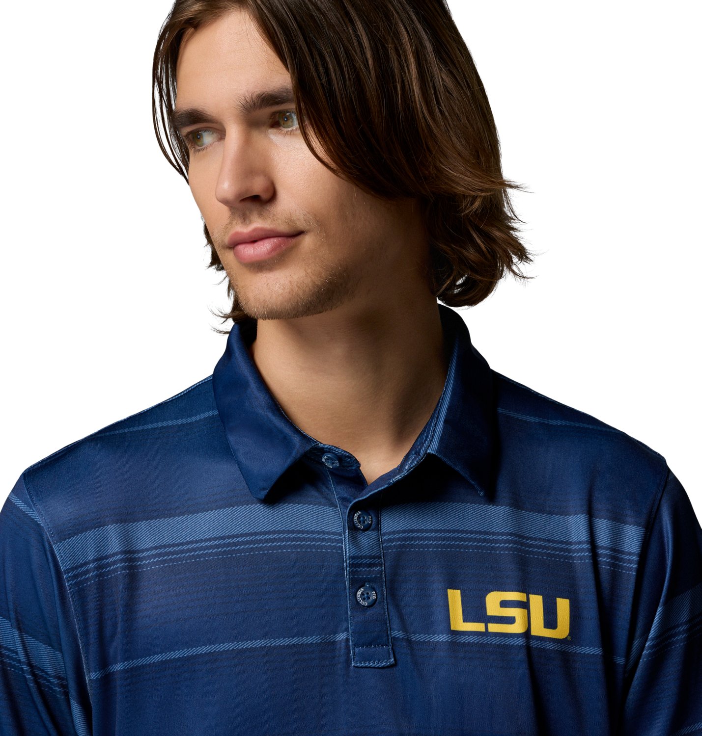 Columbia Sportswear Men’s Louisiana State University Tigers Super Terminal Tackle Polo Shirt