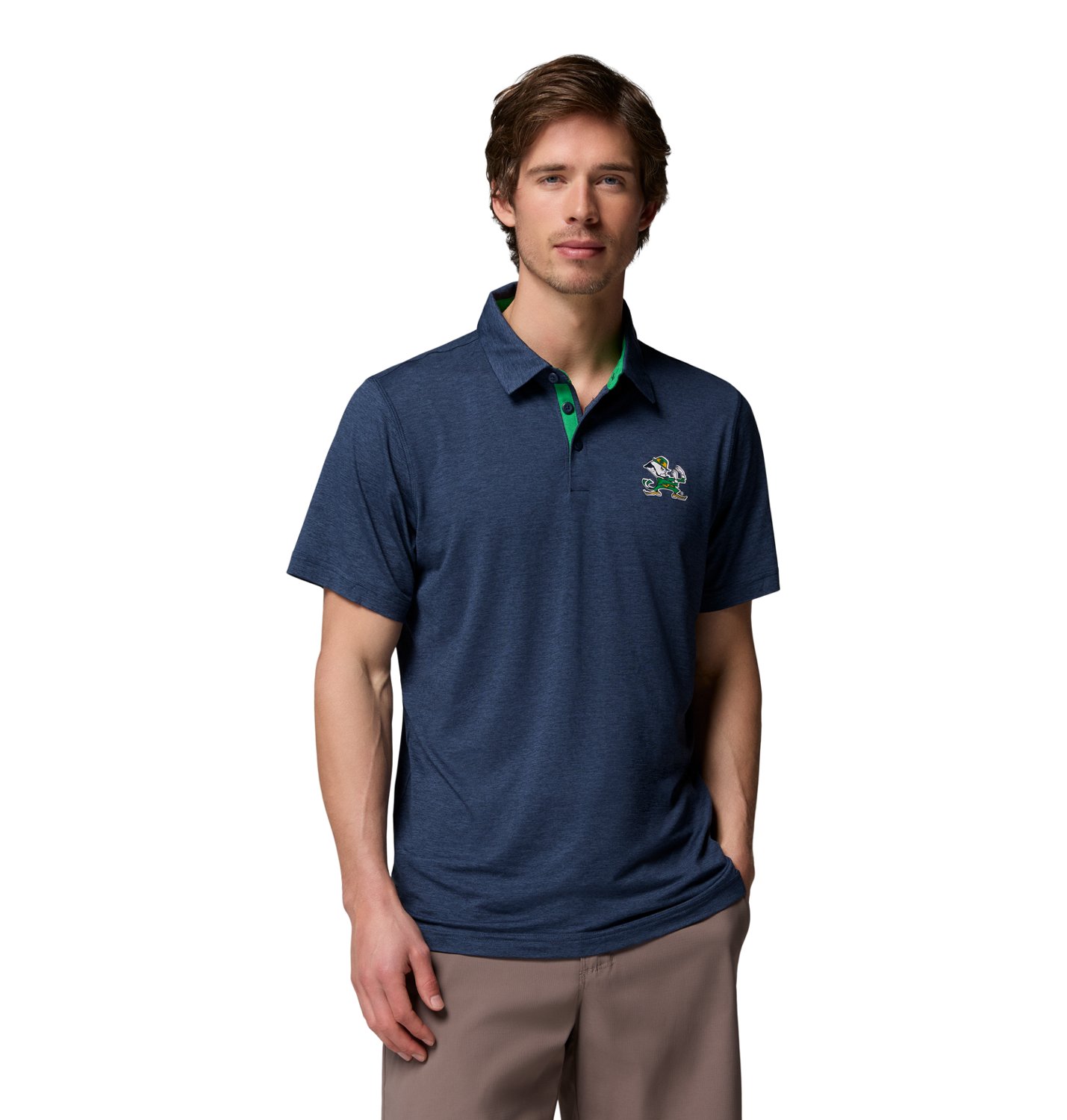 Columbia Sportswear Men's University of Notre Dame CLG Tech Trail Polo Shirt