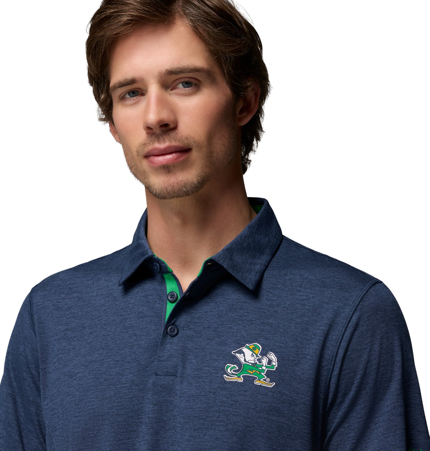 Columbia Sportswear Men's University of Notre Dame CLG Tech Trail Polo Shirt - view number 4