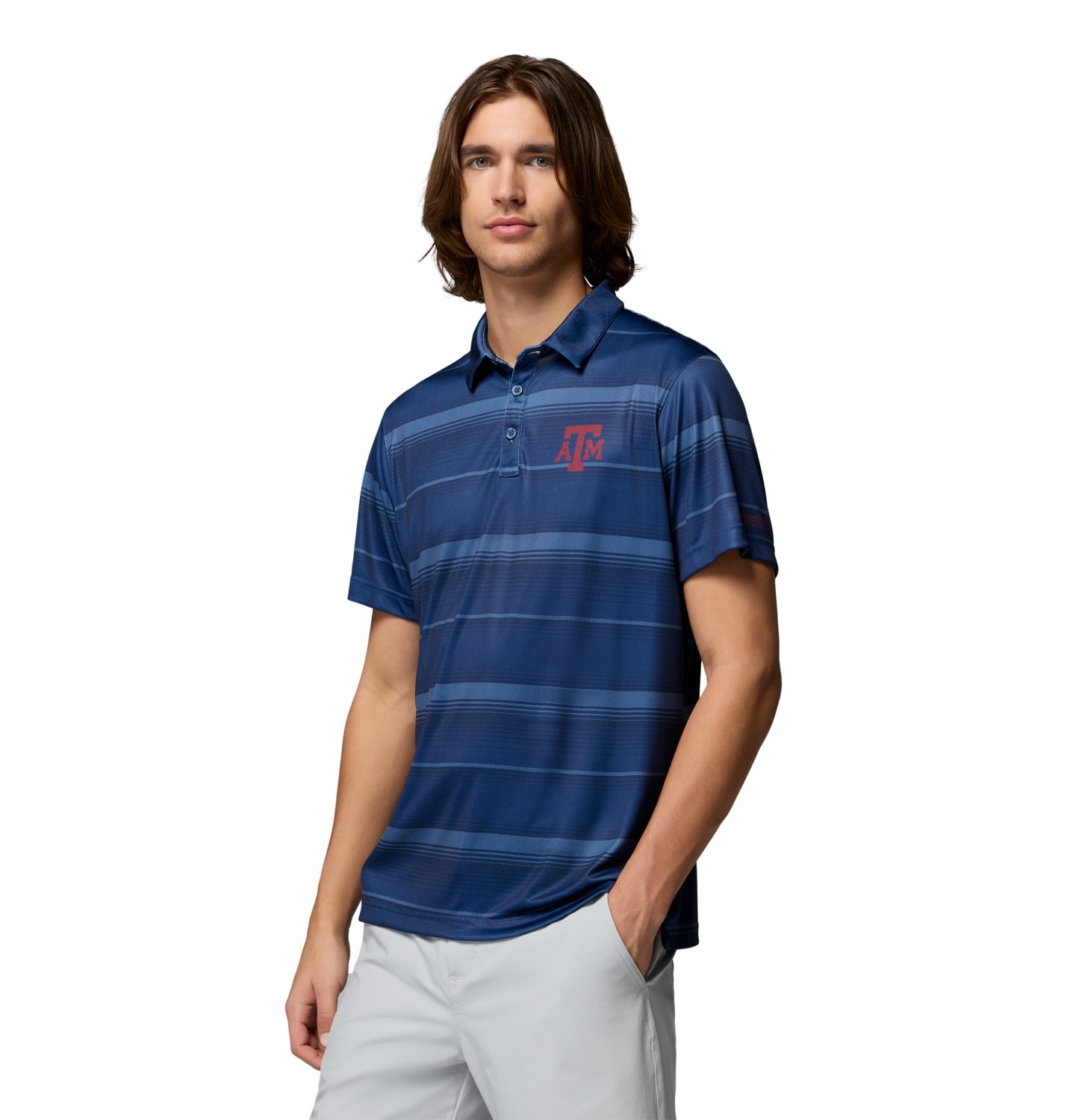 Columbia Sportswear Men’s Texas A&M Aggies Super Terminal Tackle Polo Shirt - view number 3