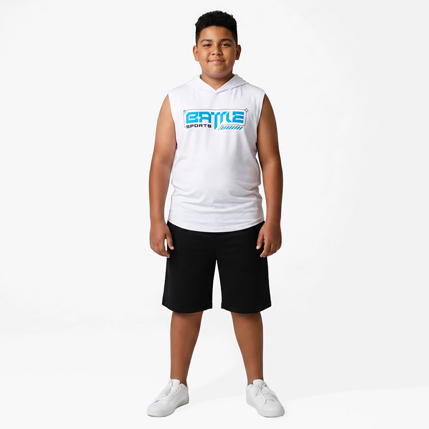 Battle Boys' Future Tech Cyborg Sleeveless Hoodie