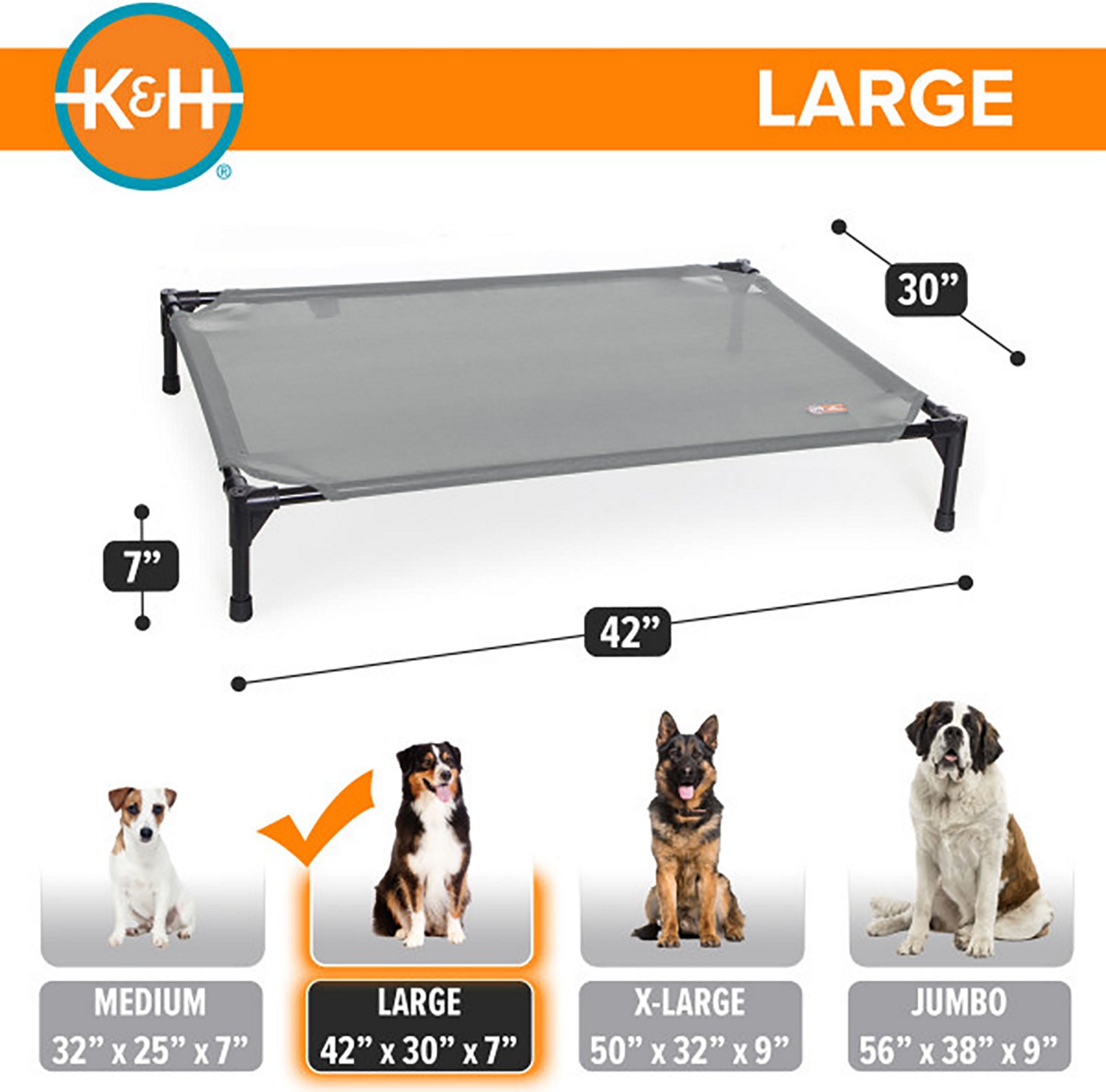 K&H Pet Products All-Weather Large Pet Cot - view number 4