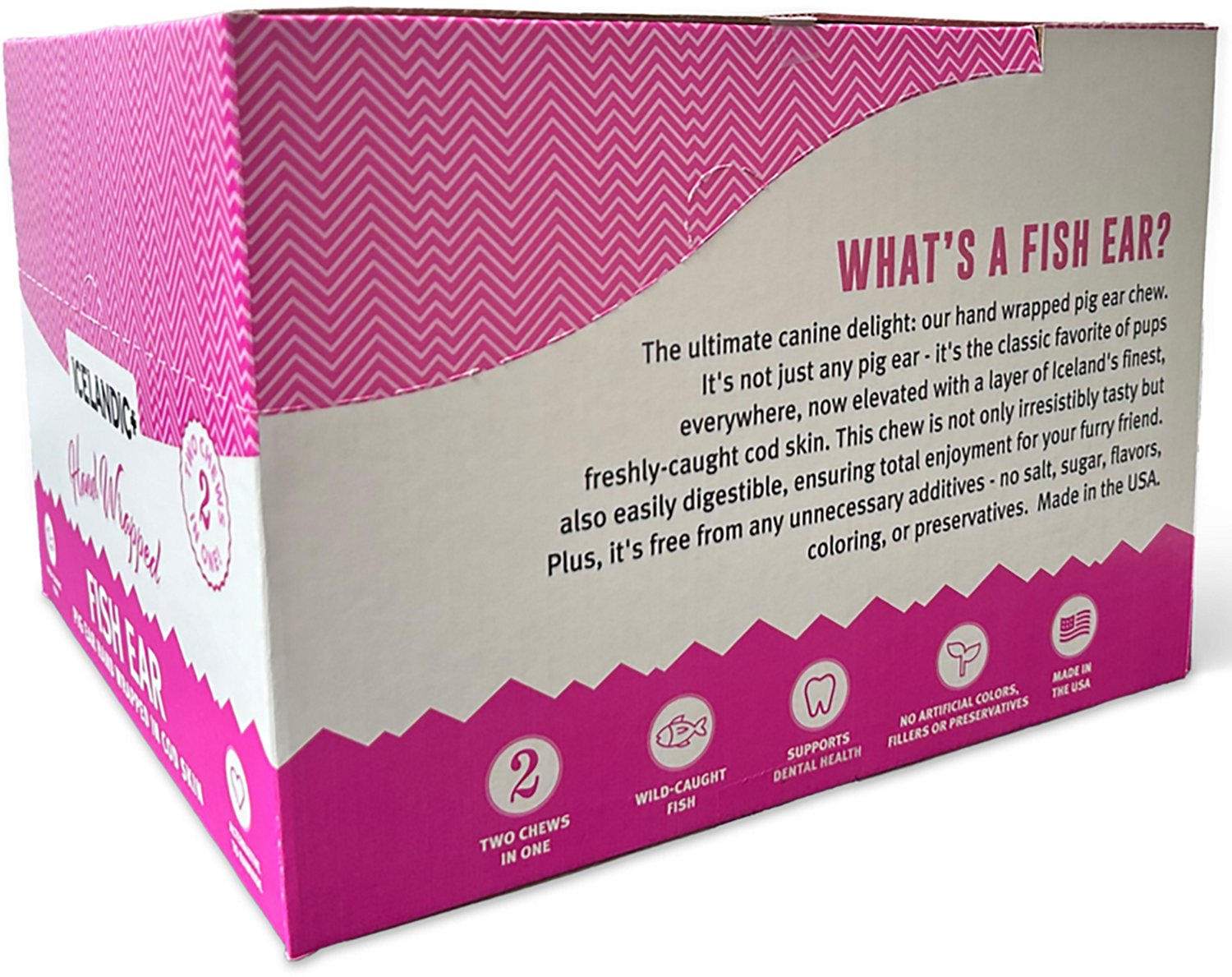 Icelandic+ Fish Ear Pig Ear Hand-Wrapped In Fish Cod Skin 30-Pack - view number 5