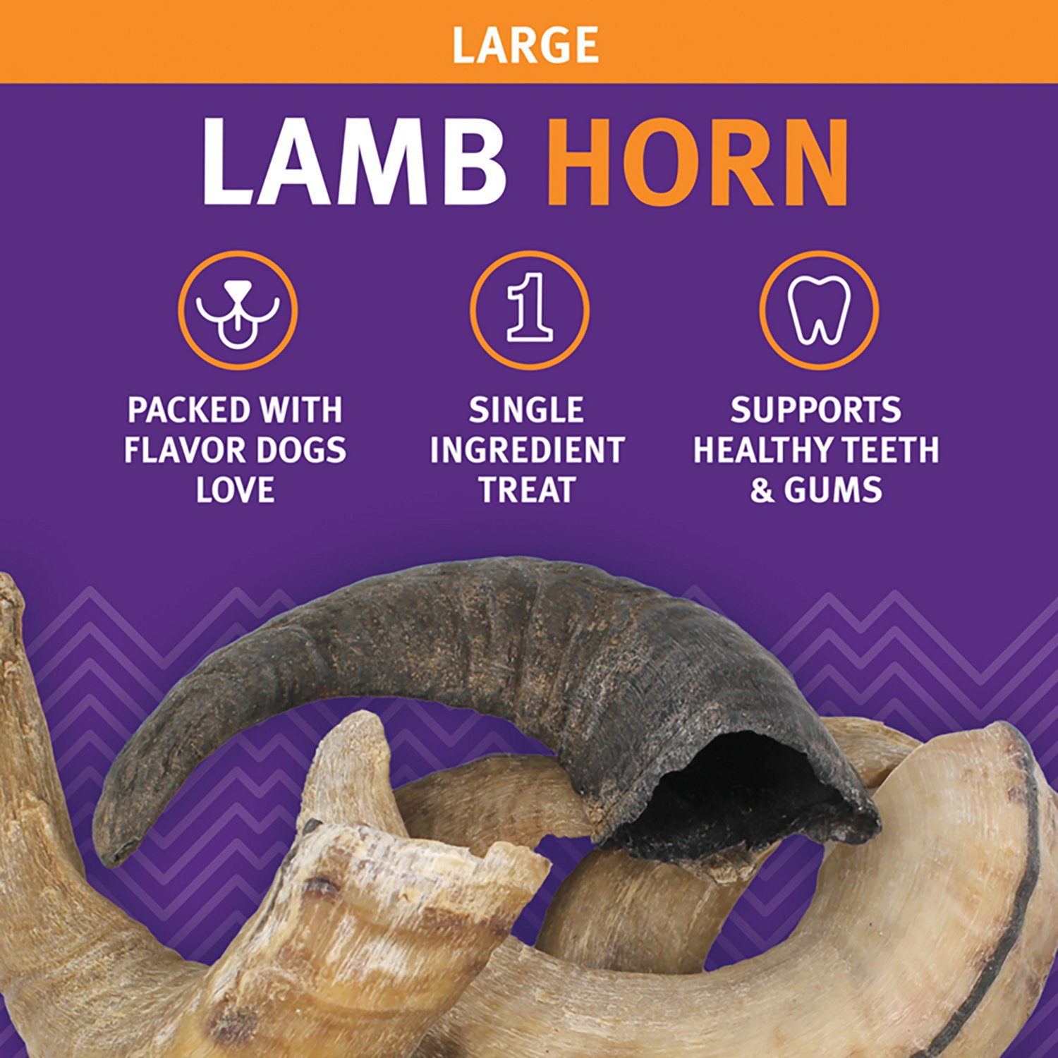 Icelandic+ Lamb Horn Large 7 in. Dog Chews 12-Pack