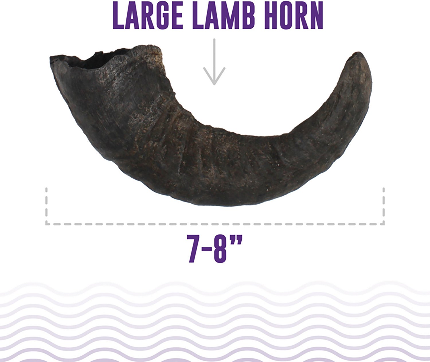 Icelandic+ Lamb Horn Large 7 in. Dog Chews 12-Pack