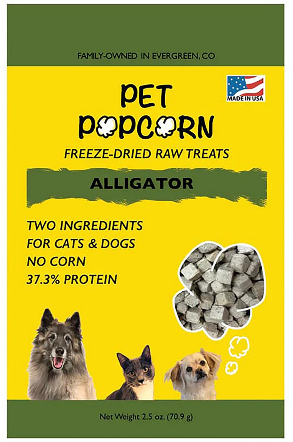 Pet Popcorn 2.5 oz Freeze-Dried Raw Dog and Cat Treats