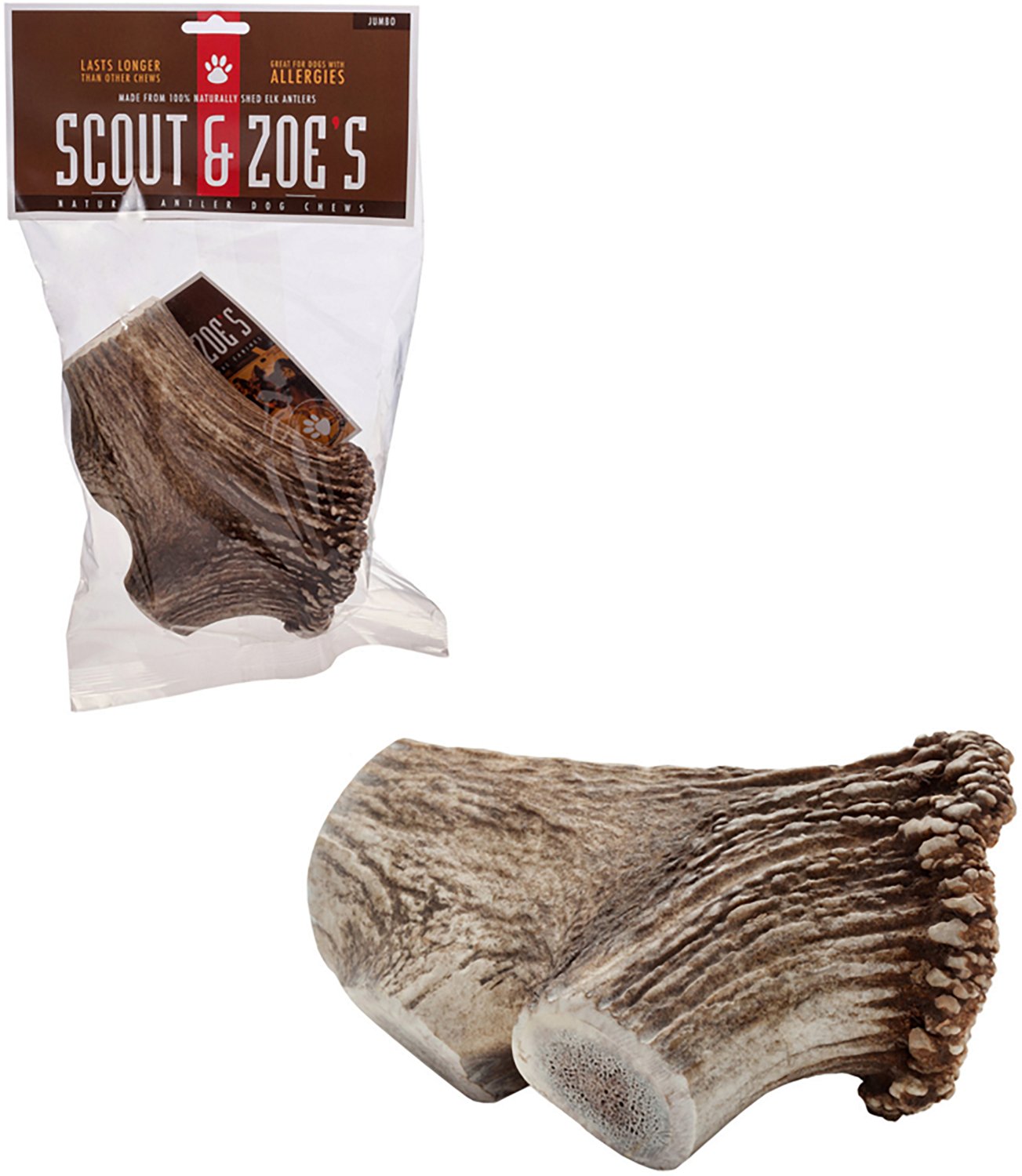 Scout & Zoe's Elk Antler Jumbo Dog Chew