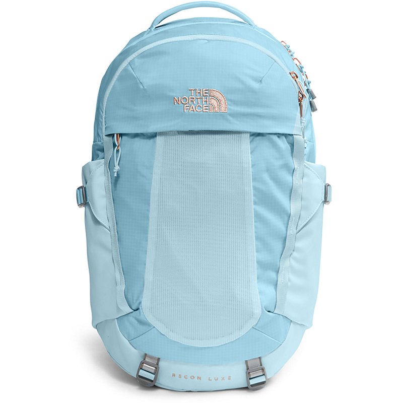 The North Face Women’s Recon Luxe Backpack: Glacier/Burnt Coral Metallic