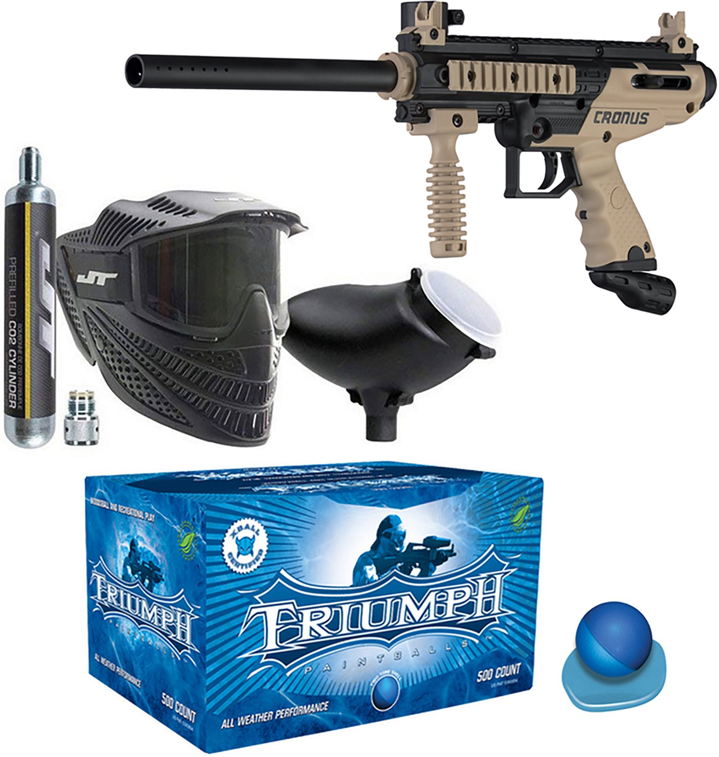 Tippmann Cronus Triumph Paintball Marker Power Pack + 500 Paintballs