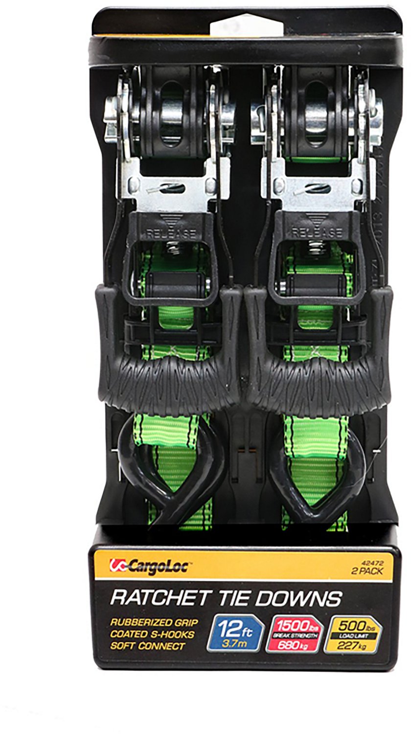 CargoLoc 12 ft Ratchet Tie Downs 2-Pack