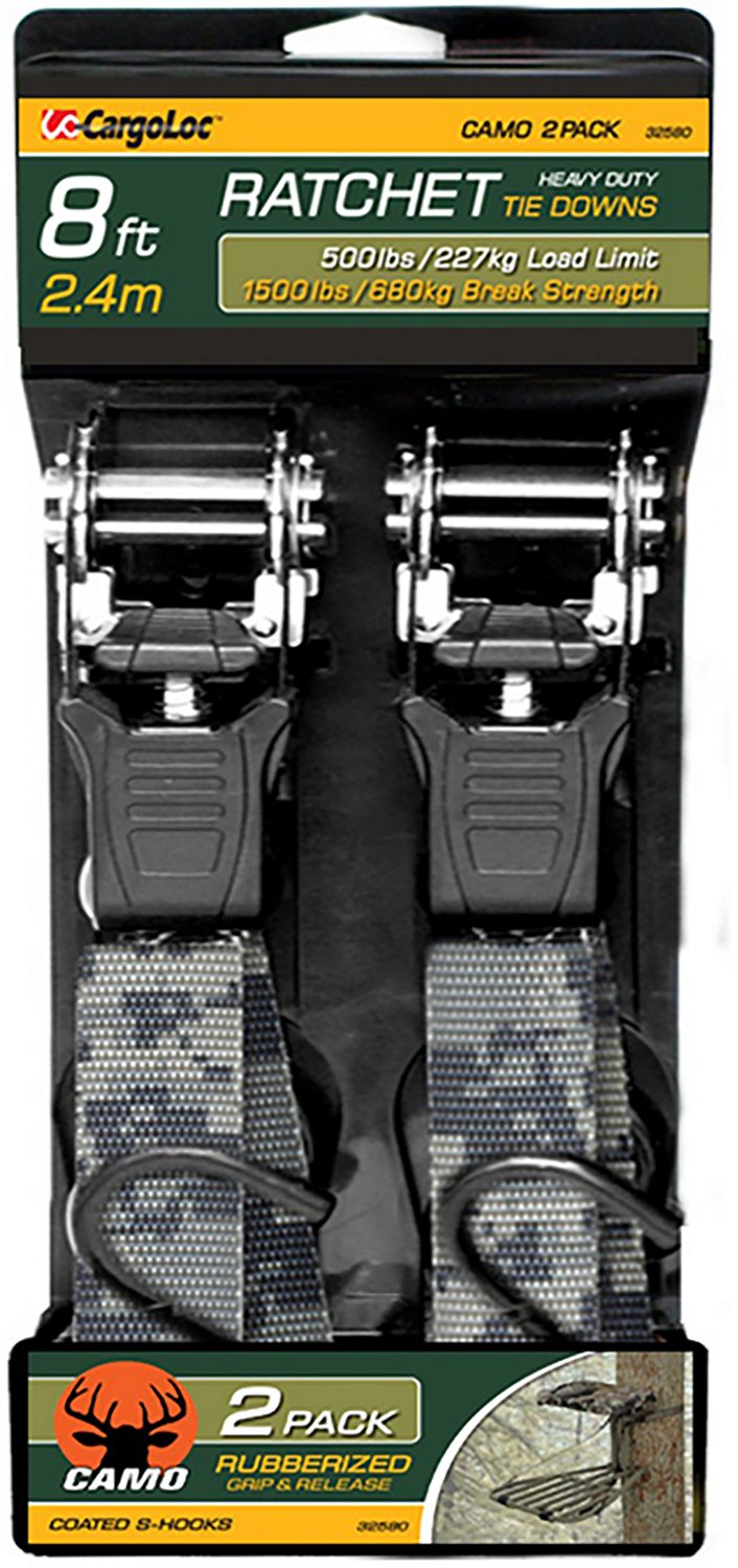 CargoLoc 8 ft Ratchet Tie Downs 2-Pack
