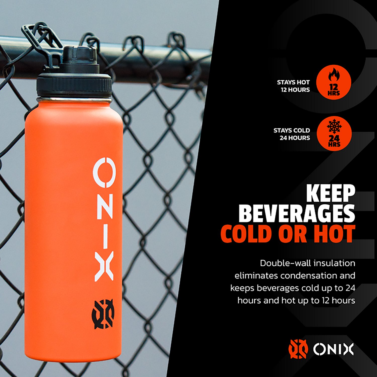 Onix Pickleball Stainless Steel 40 oz Water Bottle - view number 3