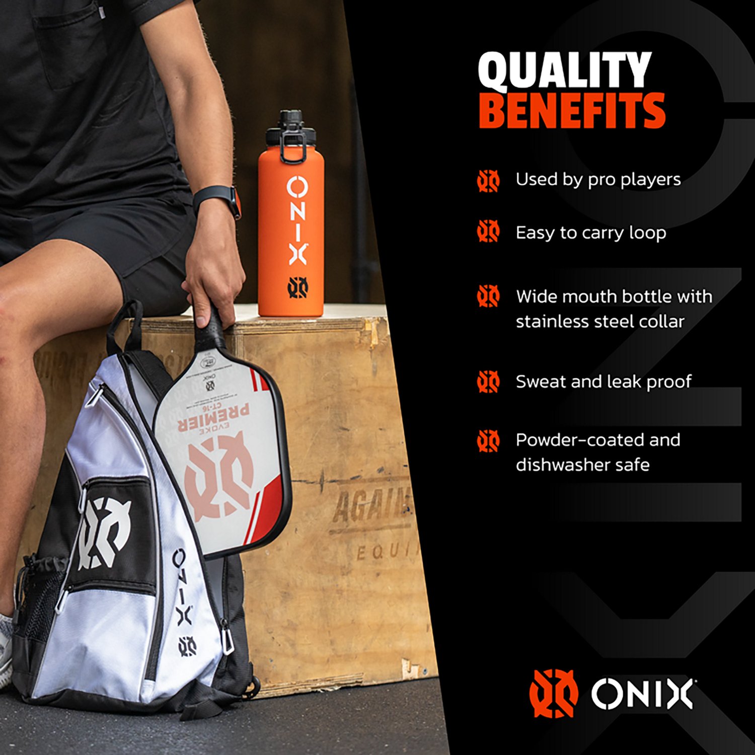 Onix Pickleball Stainless Steel 40 oz Water Bottle - view number 6