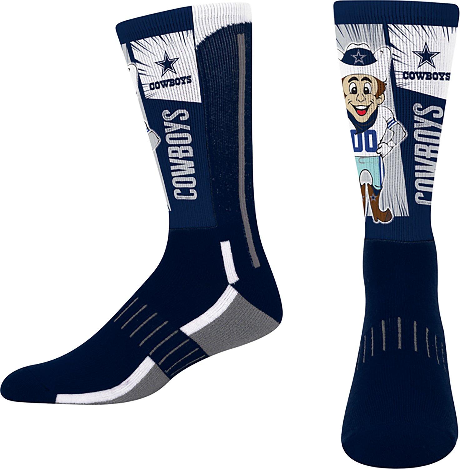 For Bare Feet Kids' Dallas Cowboys Mascot Debut Crew Socks