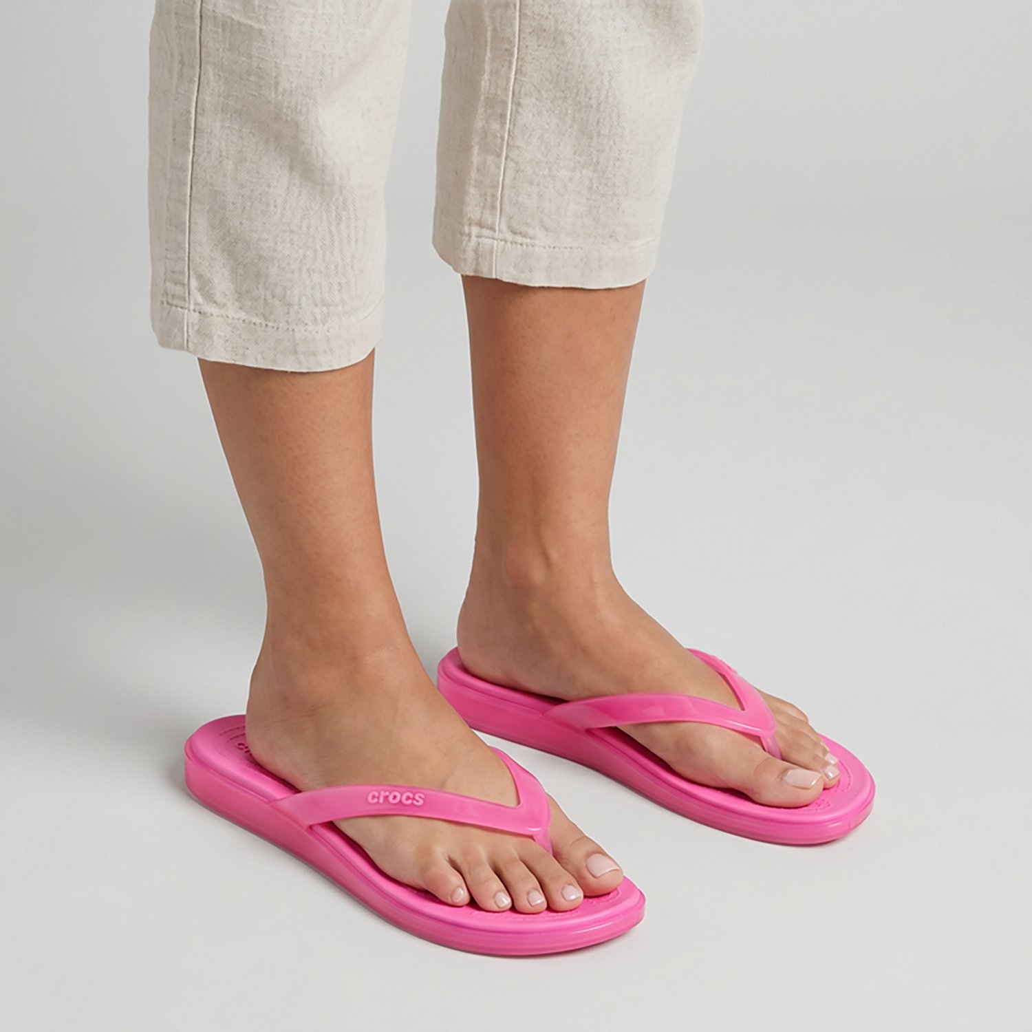 Crocs Women's Miami Round Toe Jelly Flip-Flops