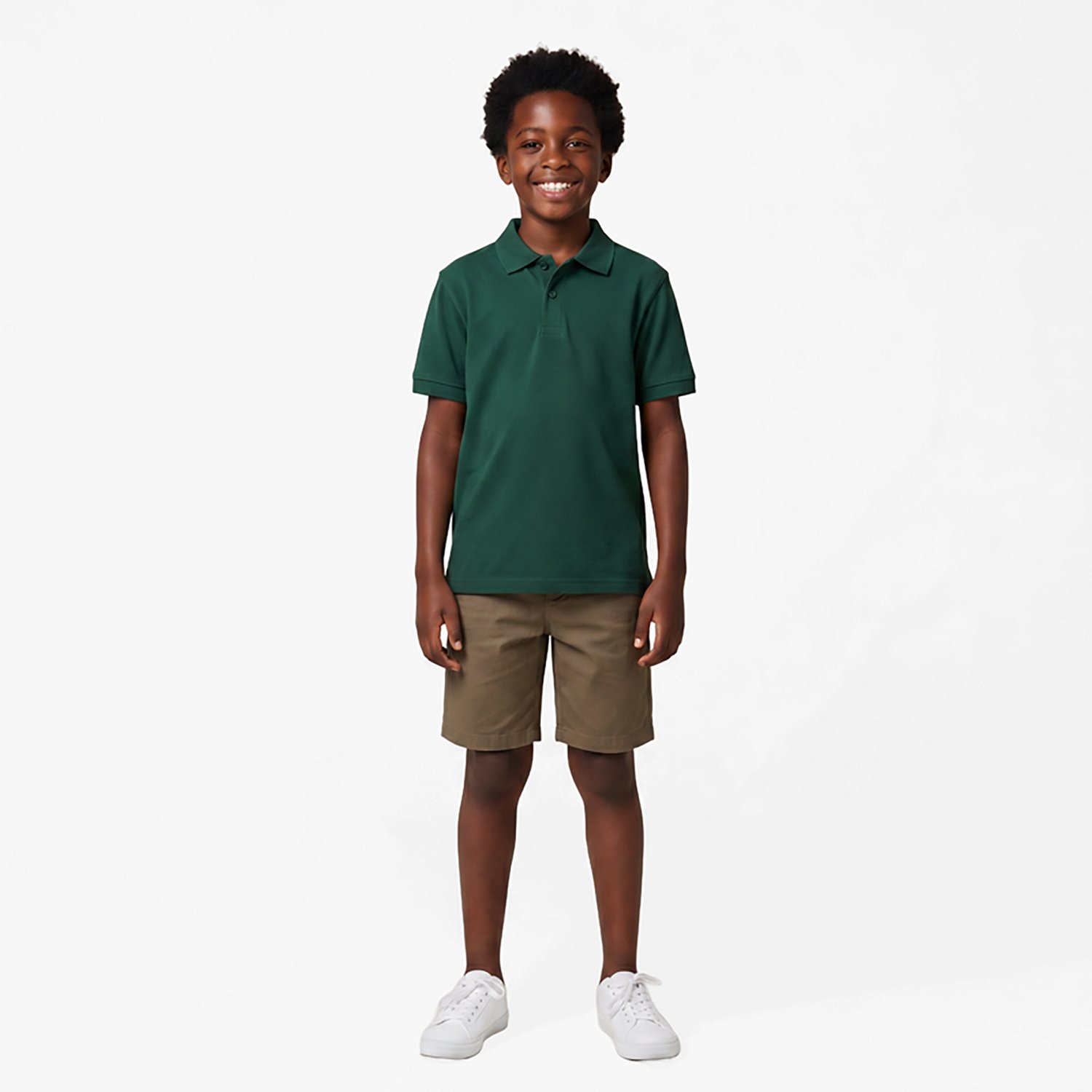 Nautica Uniforms Boys Pique Short Sleeve Polo