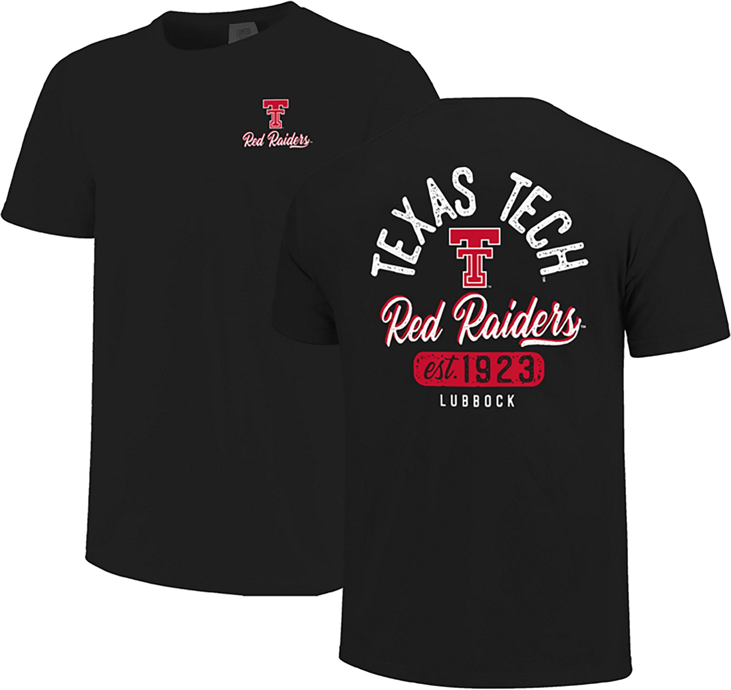 Image One Men's Texas Tech University Pistol Pete Arch and Script Graphic T-shirt - view number 3