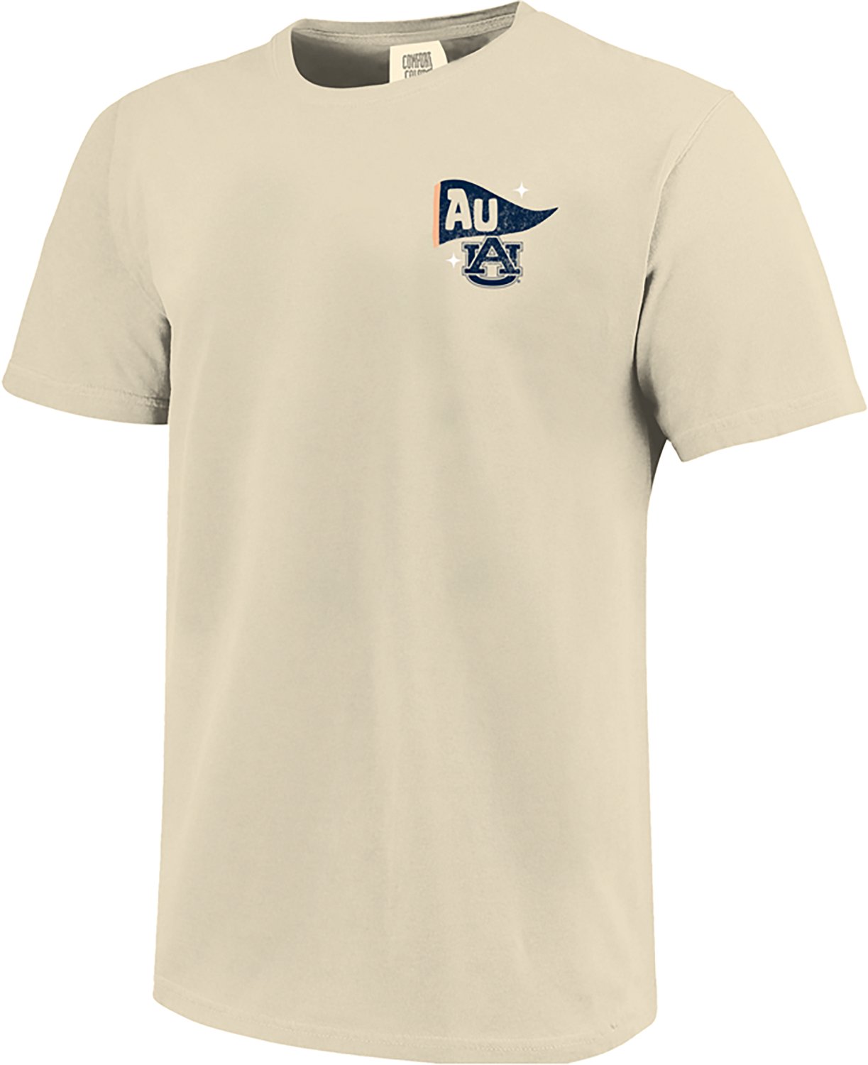 Image One Women's Auburn University Football Sketch Script Comfort Colors Short Sleeve T-shirt - view number 2
