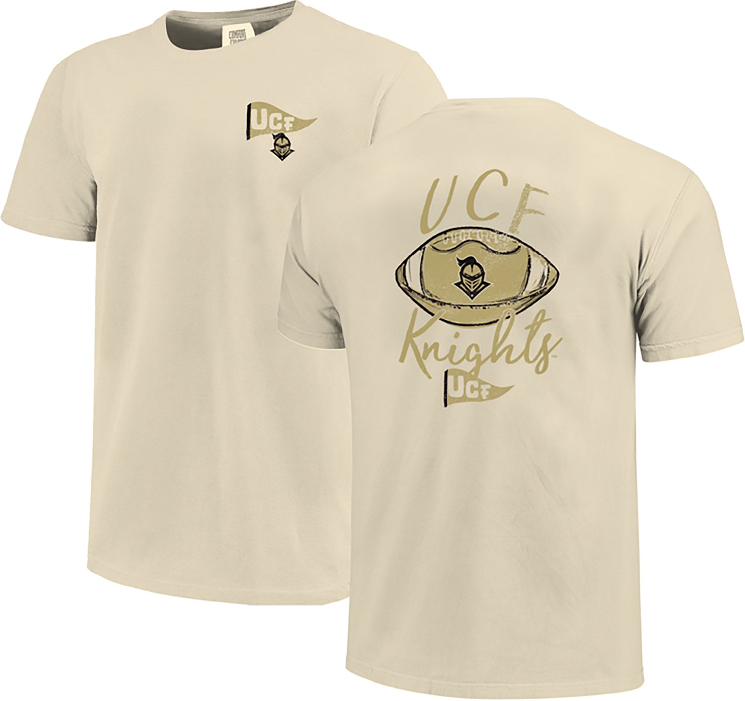 Image One Women's University of Central Florida Football Sketch Script Comfort Colors Short Sleeve T-shirt - view number 3