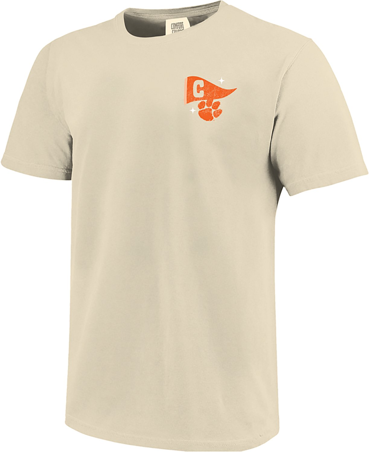 Image One Women's Clemson University Football Sketch Script Comfort Colors Short Sleeve T-shirt - view number 2