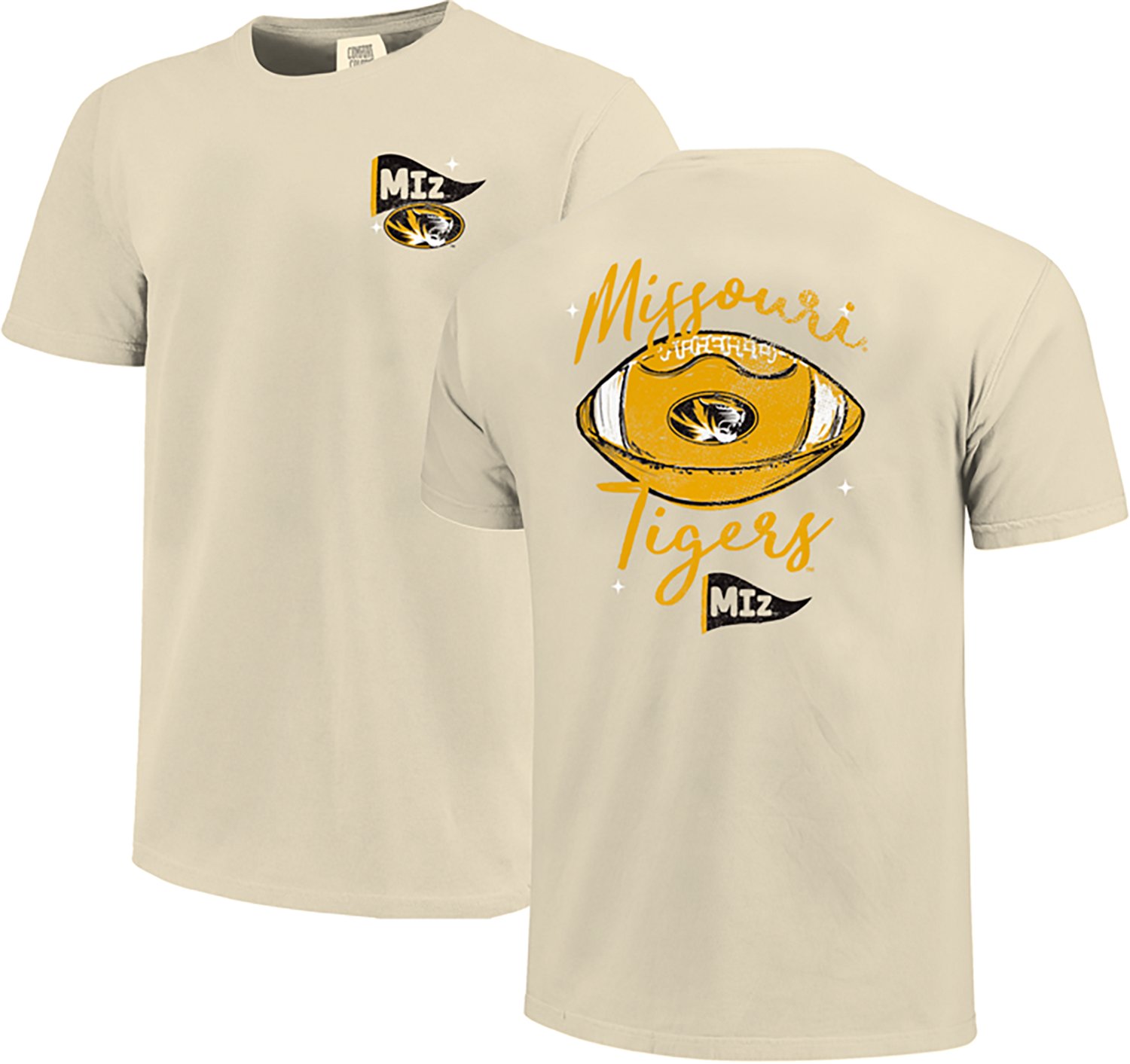 Comfort Colors Women's University of Missouri Football Sketch Script T-shirt - view number 3