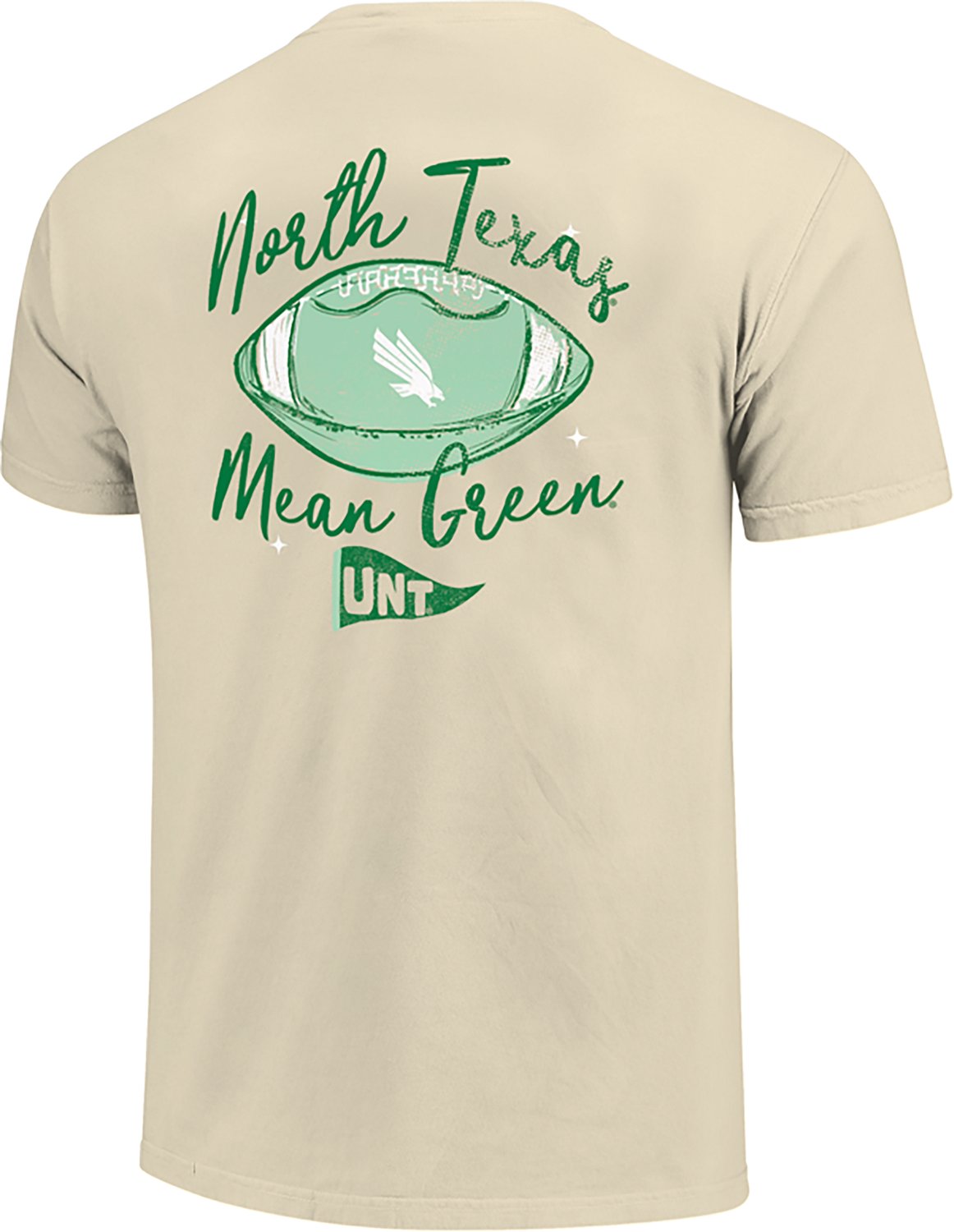 Comfort Colors Women's University of North Texas Football Sketch Script T-shirt