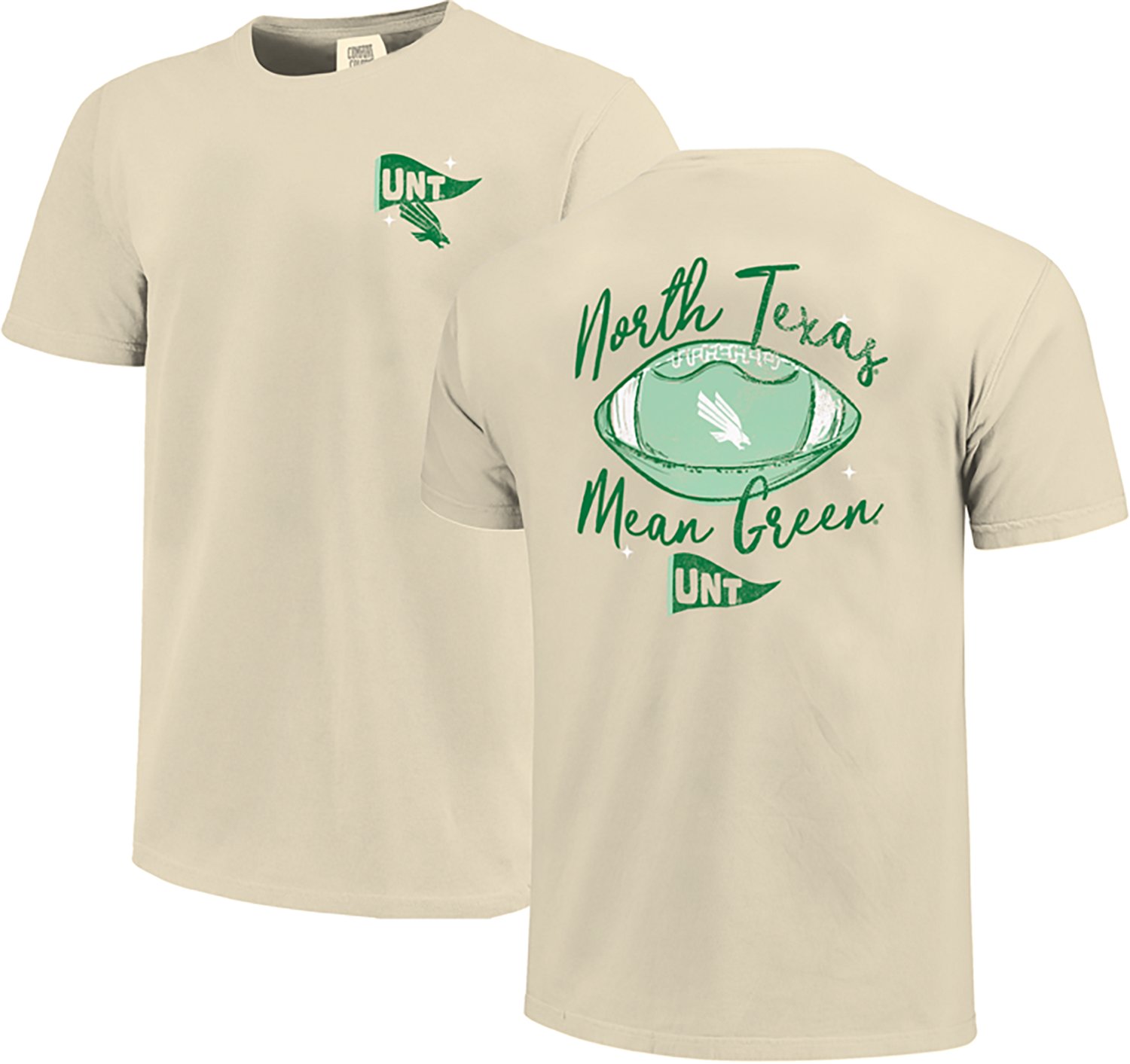 Comfort Colors Women's University of North Texas Football Sketch Script T-shirt - view number 3