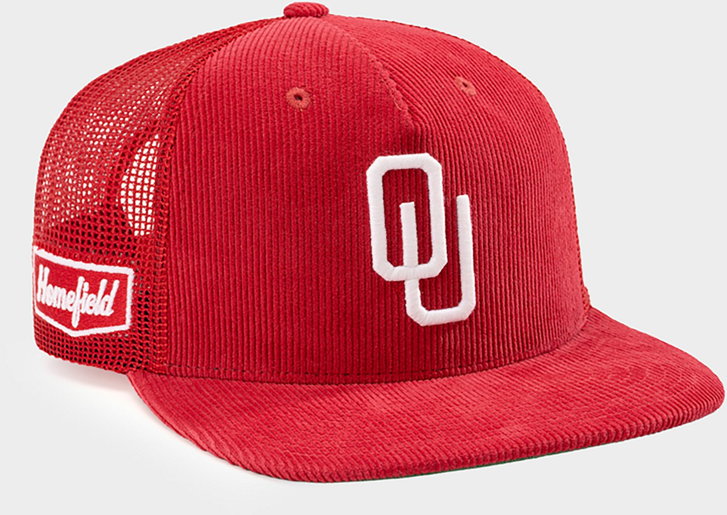 Homefield University of Oklahoma Primary Logo Corduroy Trucker Cap - view number 2
