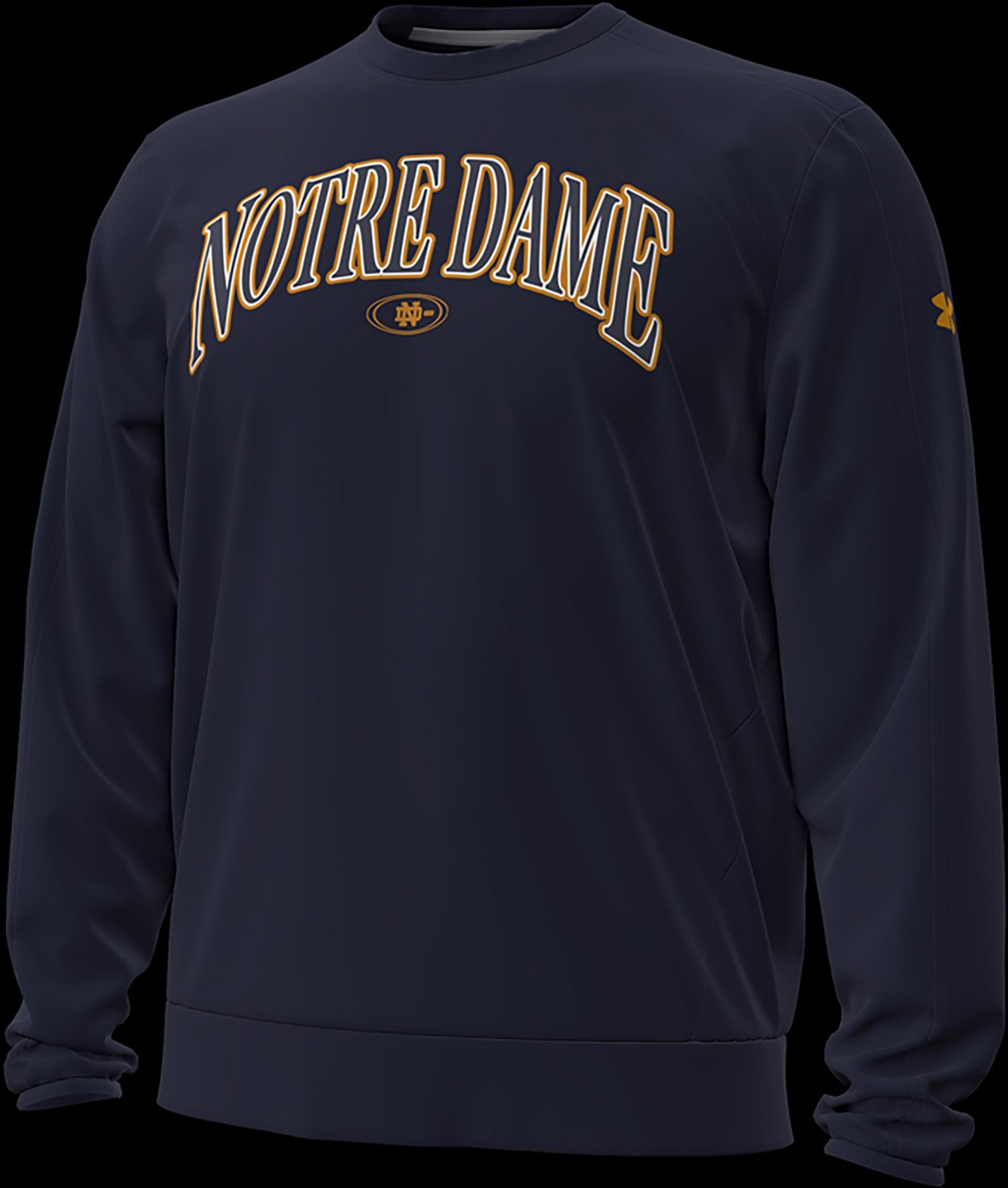 Under Armour Men's Notre Dame Fighting Irish Sideline Train Armour Pro Storm Fleece Long Sleeve Crew Sweatshirt