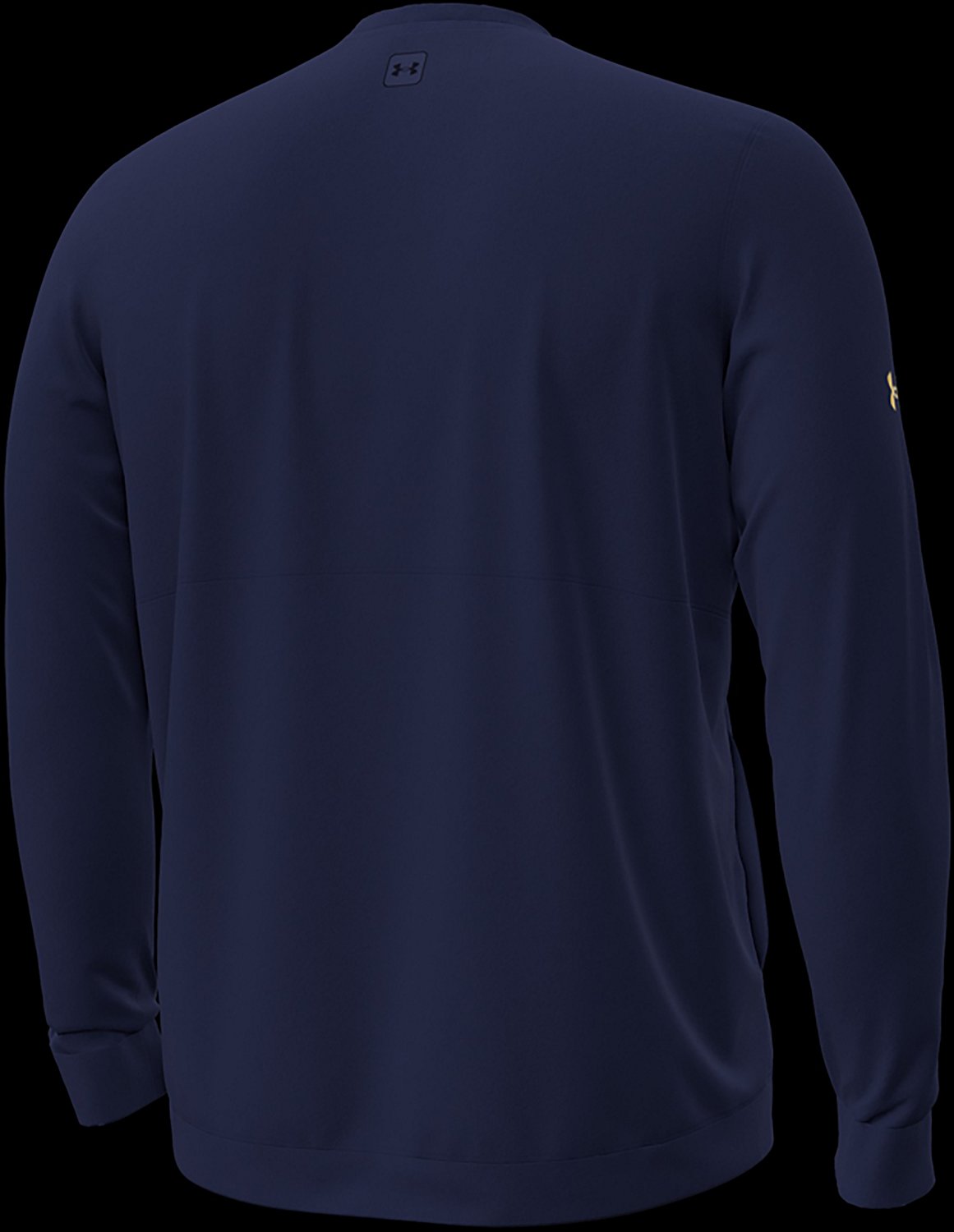 Under Armour Men's Notre Dame Fighting Irish Primary Logo Sideline Meridian Coldweather Long Sleeve Crew Sweatshirt - view number 2
