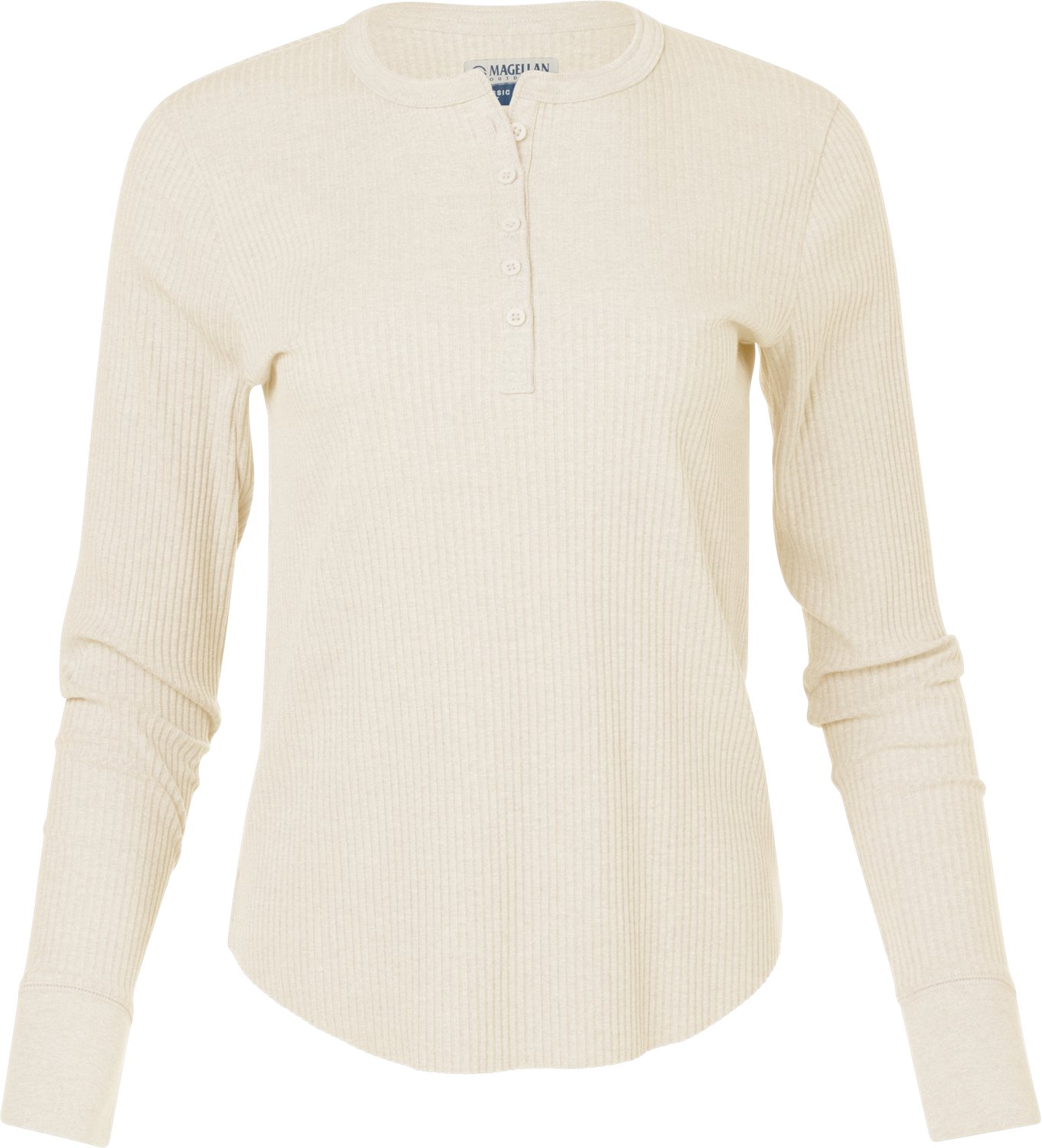 Magellan Outdoors Women's Hickory Canyon Ribbed Long Sleeve Henley Shirt