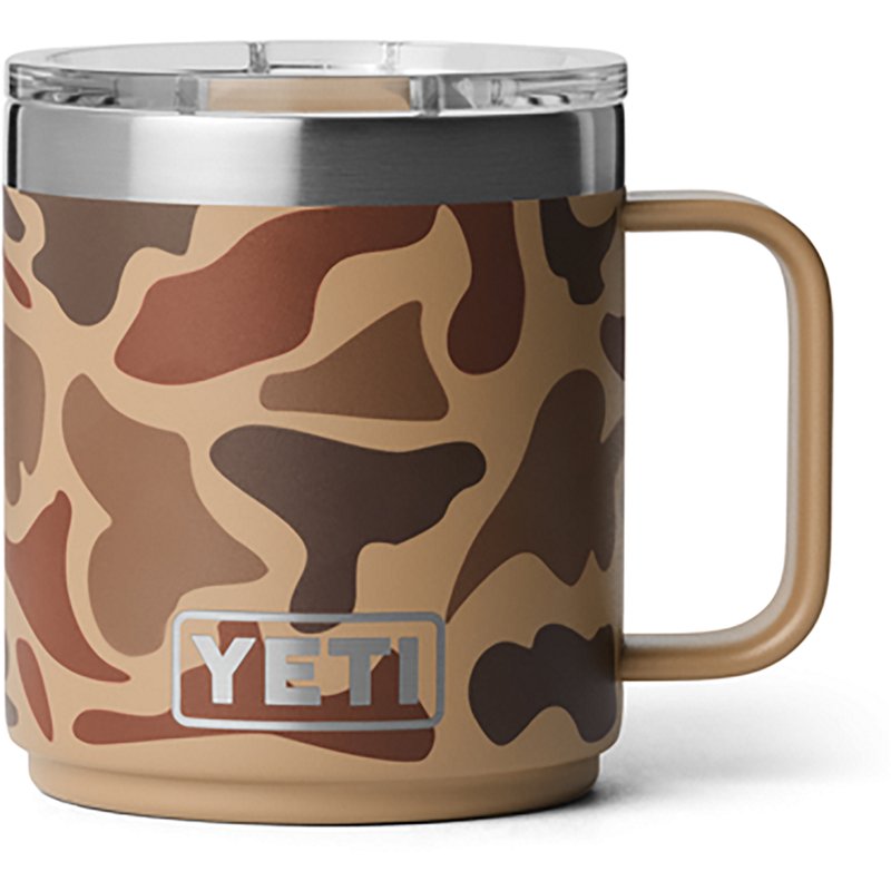 YETI Rambler Stackable Ceramic-Lined 10-Oz. Mug with MagSlider Lid - Wetlands Camo