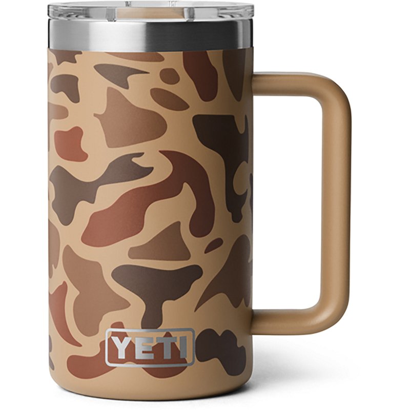 YETI Rambler 24 oz Wetlands Camo BPA Free Ceramic Lined Mug with MagSlider Lid