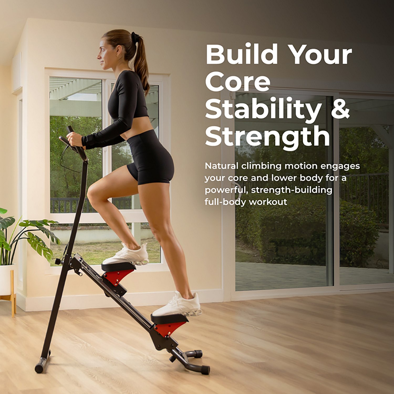 Sunny Health & Fitness Smart Foldable Stair Climber with Balance-Assist Cords - view number 2