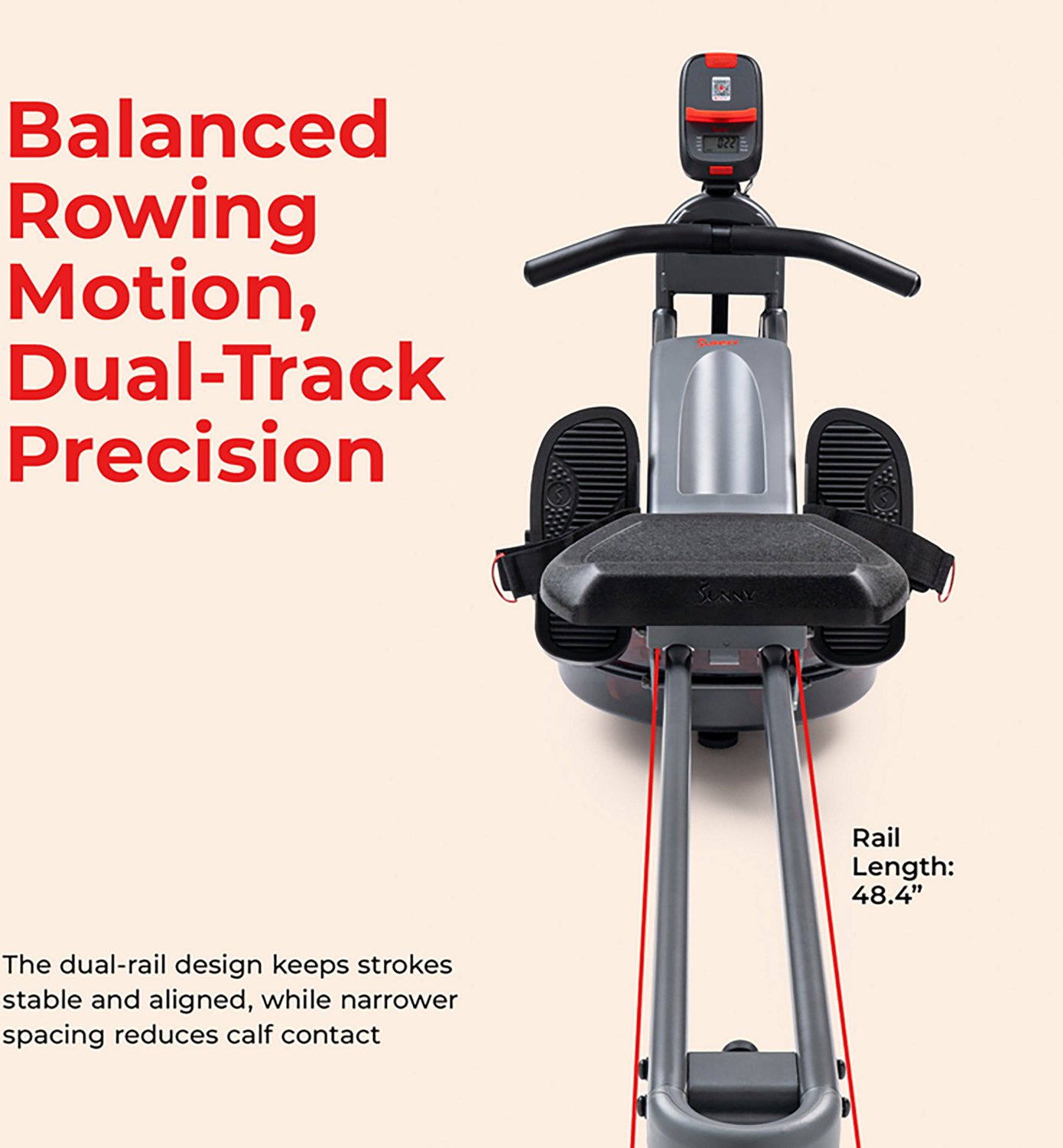 Sunny Health & Fitness Smart & Flippable Water Rower - view number 5