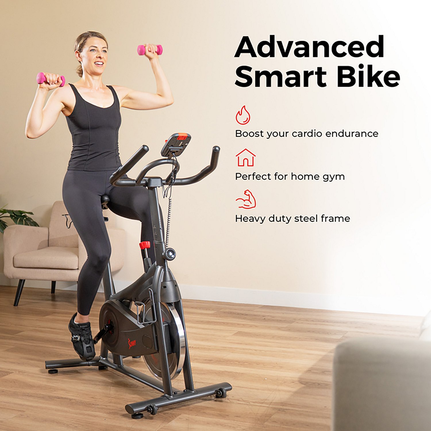 Sunny Health & Fitness Active 200 Smart Magnetic Cycling Exercise Bike - view number 2