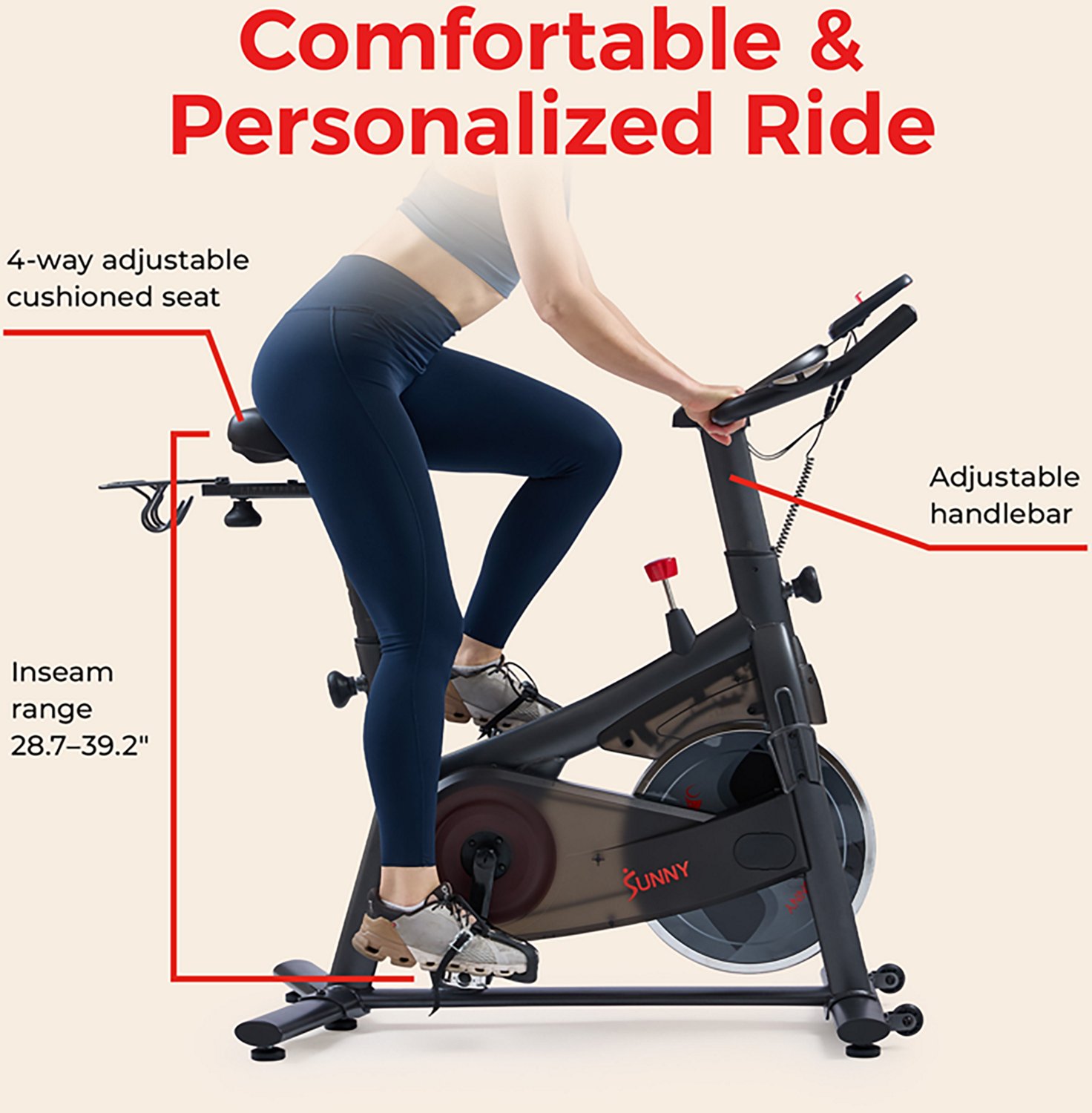 Sunny Health & Fitness Active 200 Smart Magnetic Cycling Exercise Bike - view number 6