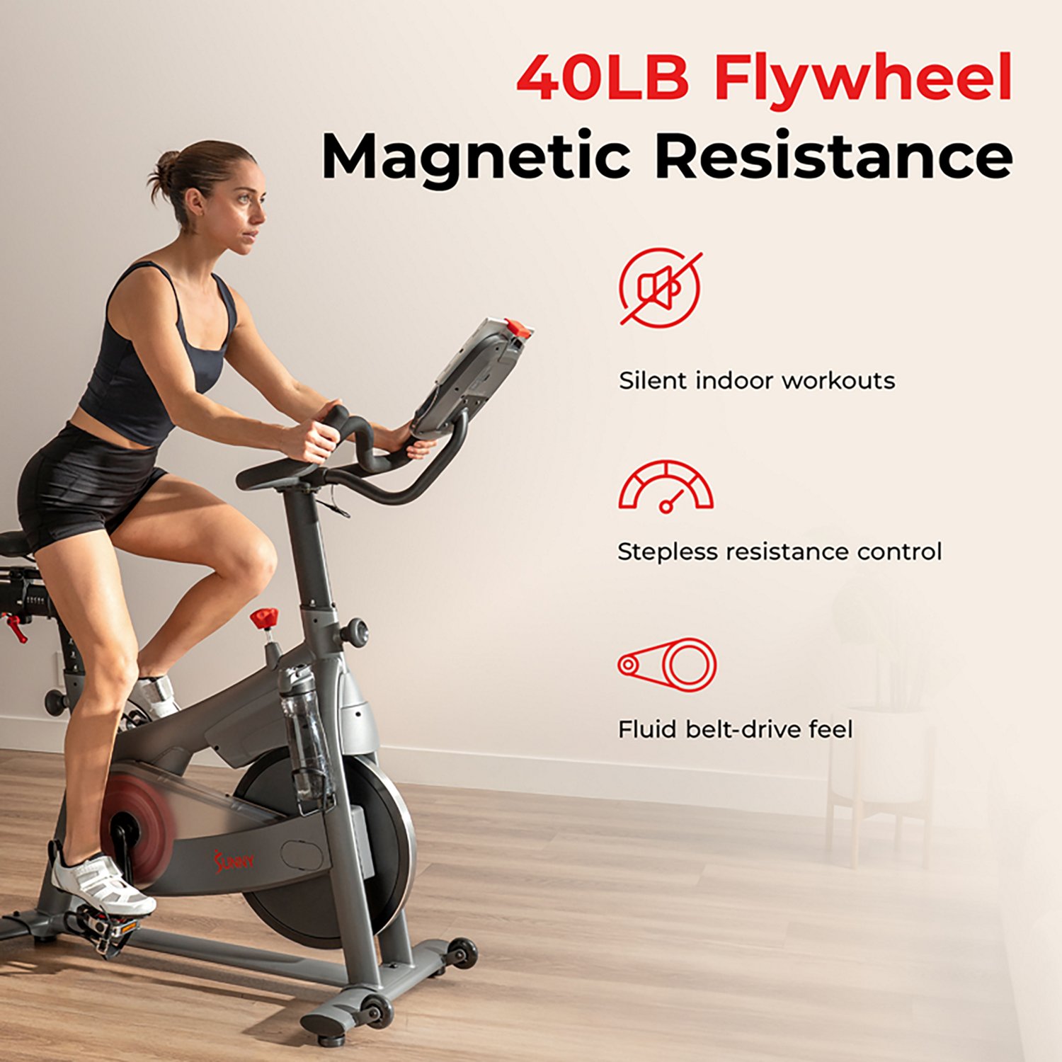 Sunny Health & Fitness Smart Magnetic Cycling Exercise Bike - view number 2