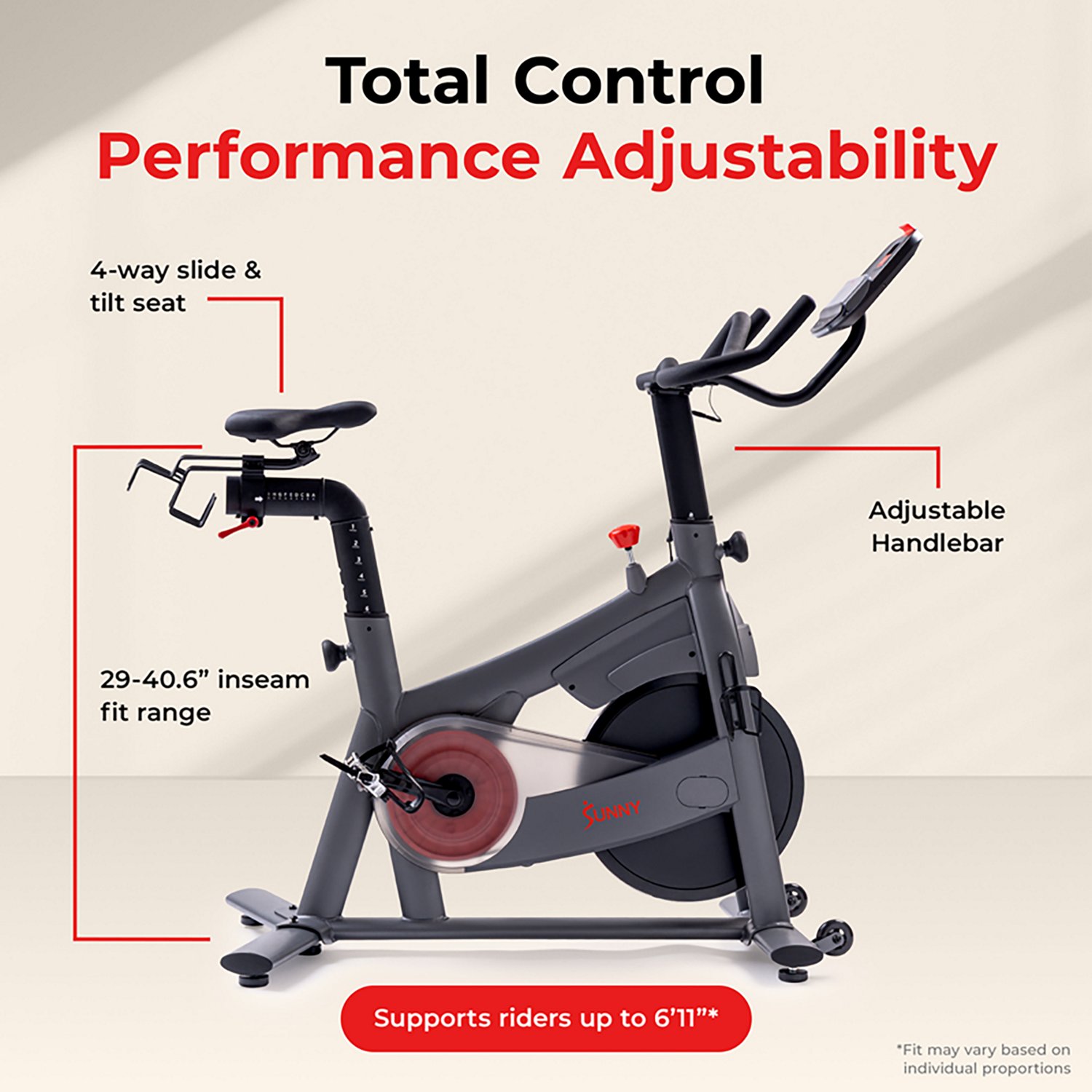 Sunny Health & Fitness Smart Magnetic Cycling Exercise Bike - view number 6