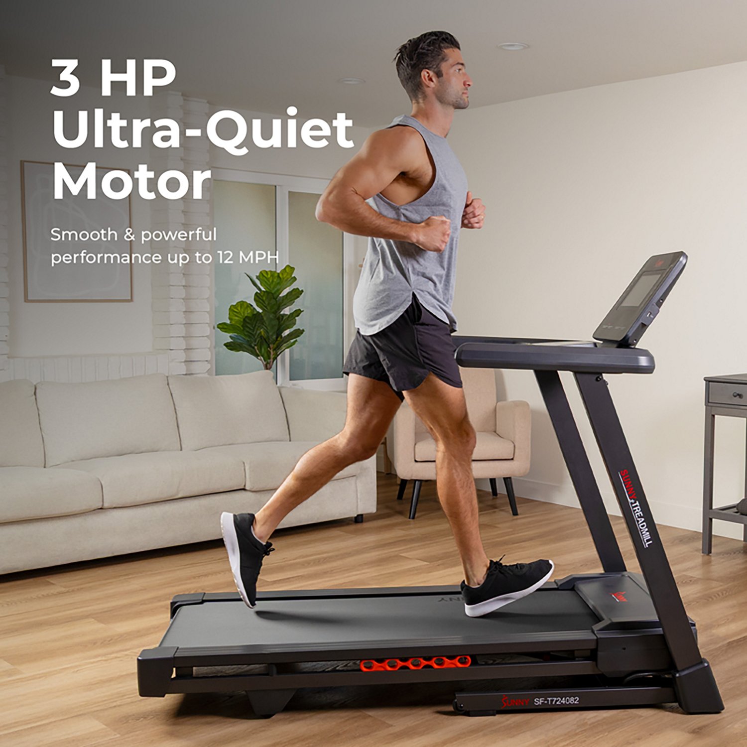 Sunny Health & Fitness T10 Smart Treadmill - view number 5