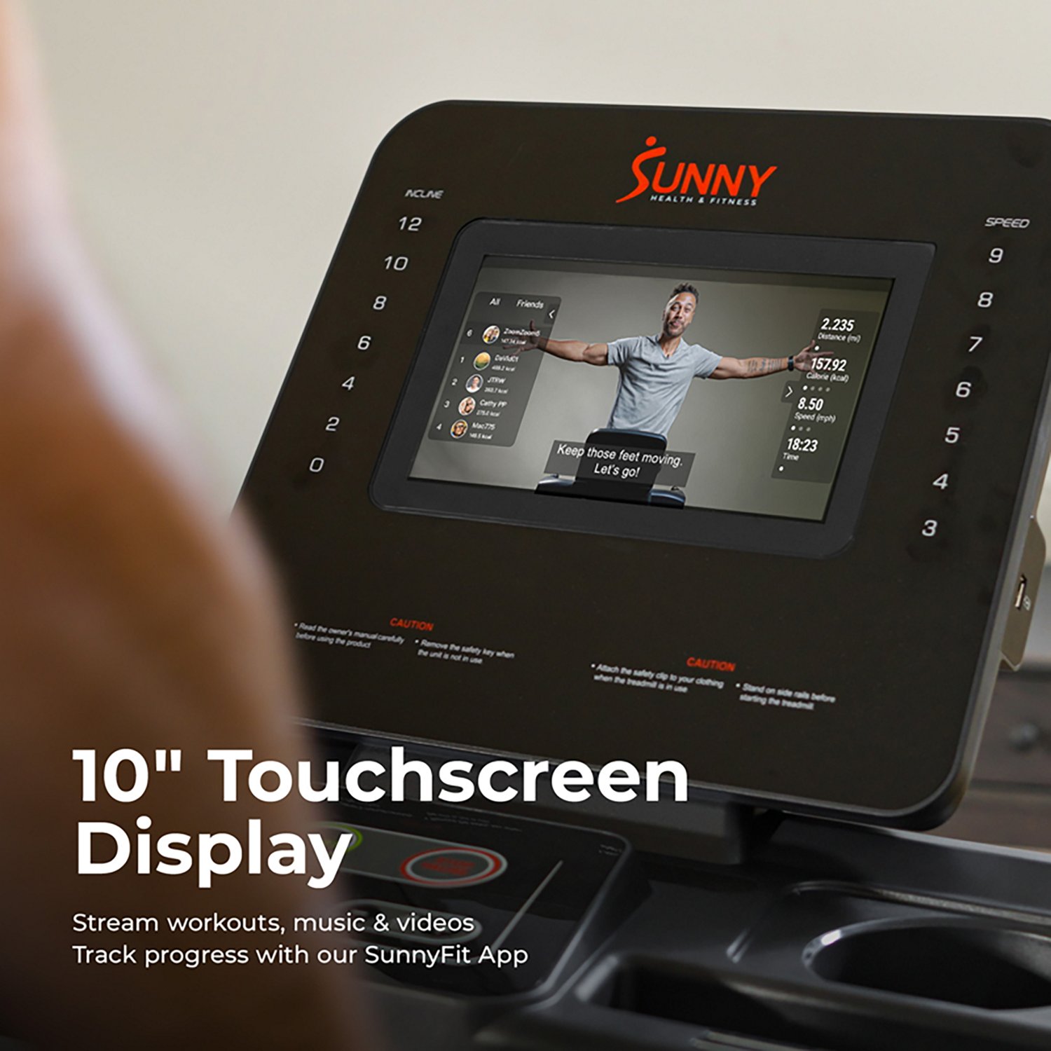 Sunny Health & Fitness T10 Smart Treadmill - view number 6