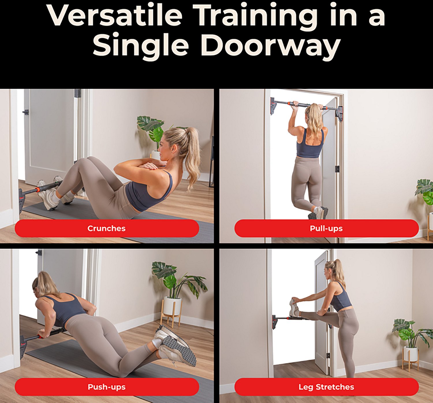 Sunny Health & Fitness Adjustable Doorway Pull Up Bar - view number 3