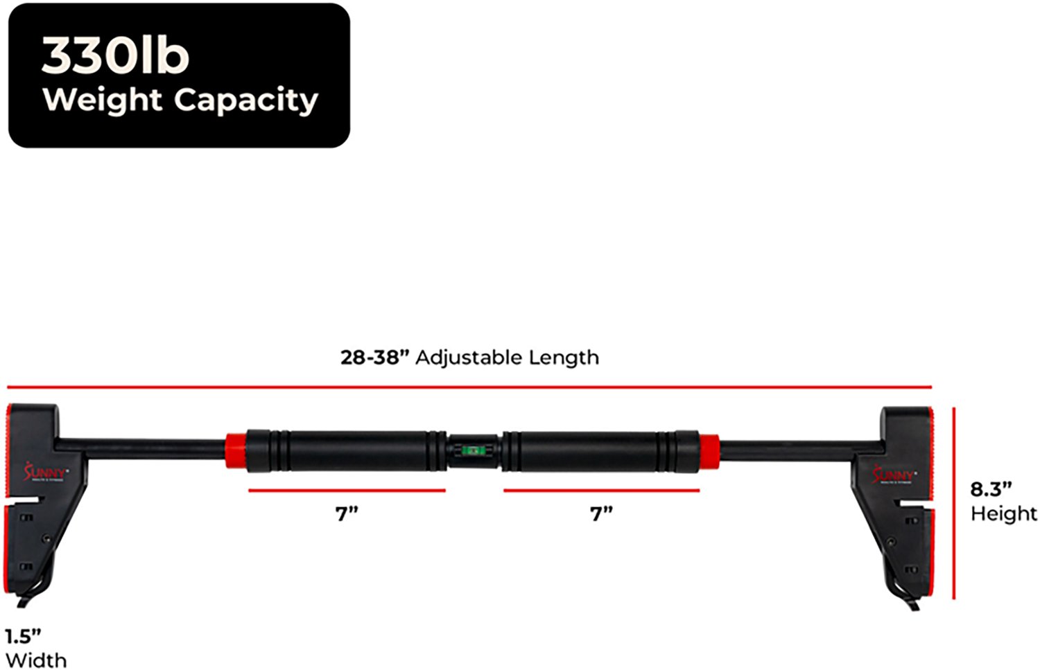 Sunny Health & Fitness Adjustable Doorway Pull Up Bar - view number 4