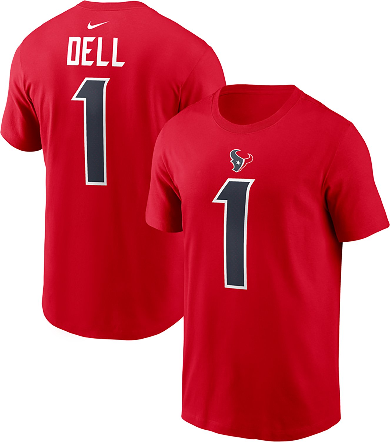 Nike Men's Houston Texans Tank Dell #1 Graphic T-shirt - view number 3