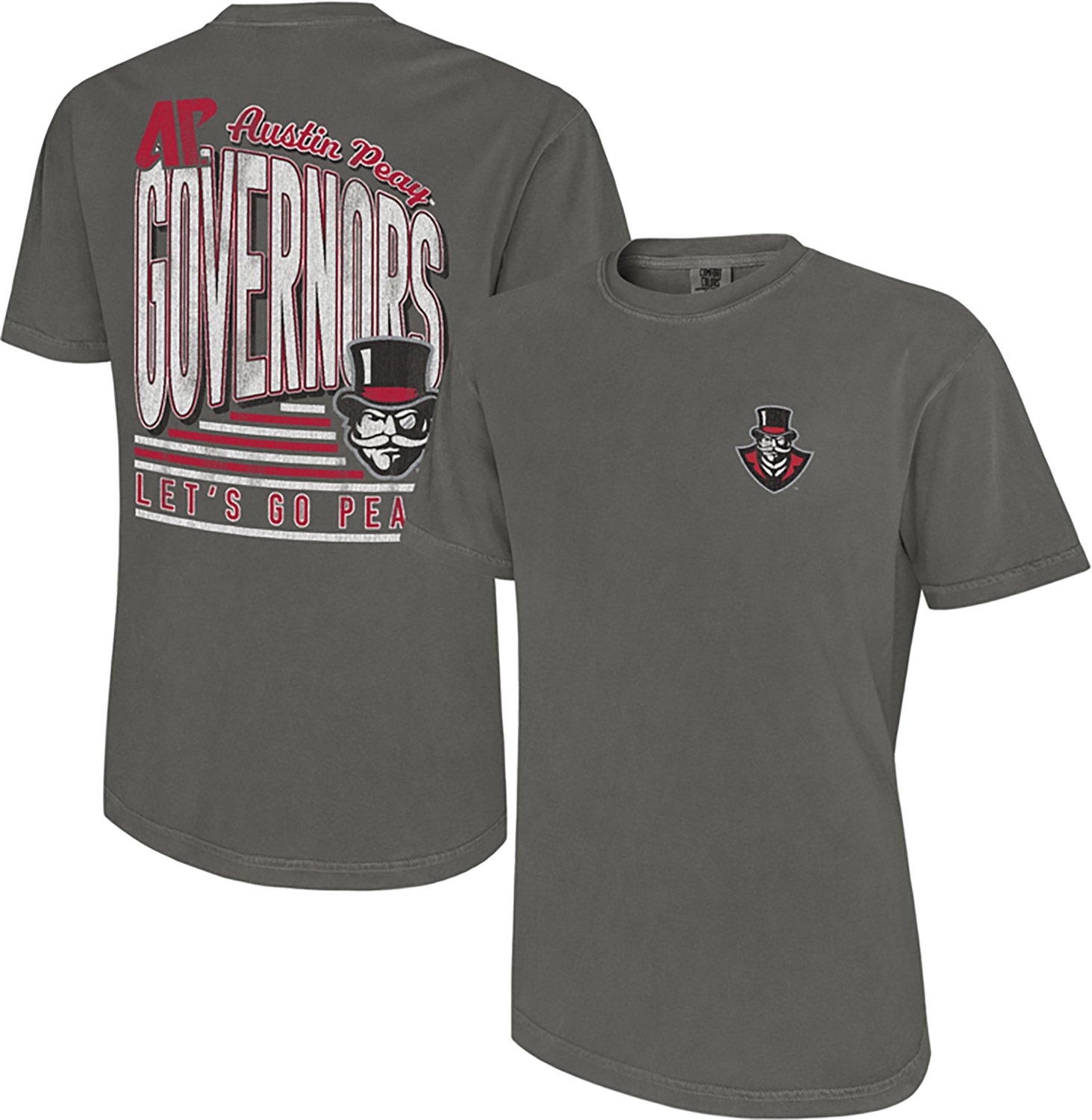WILDCAT RETRO Men's Austin Peay State University Let's Go Bubble Letters Graphic T-shirt