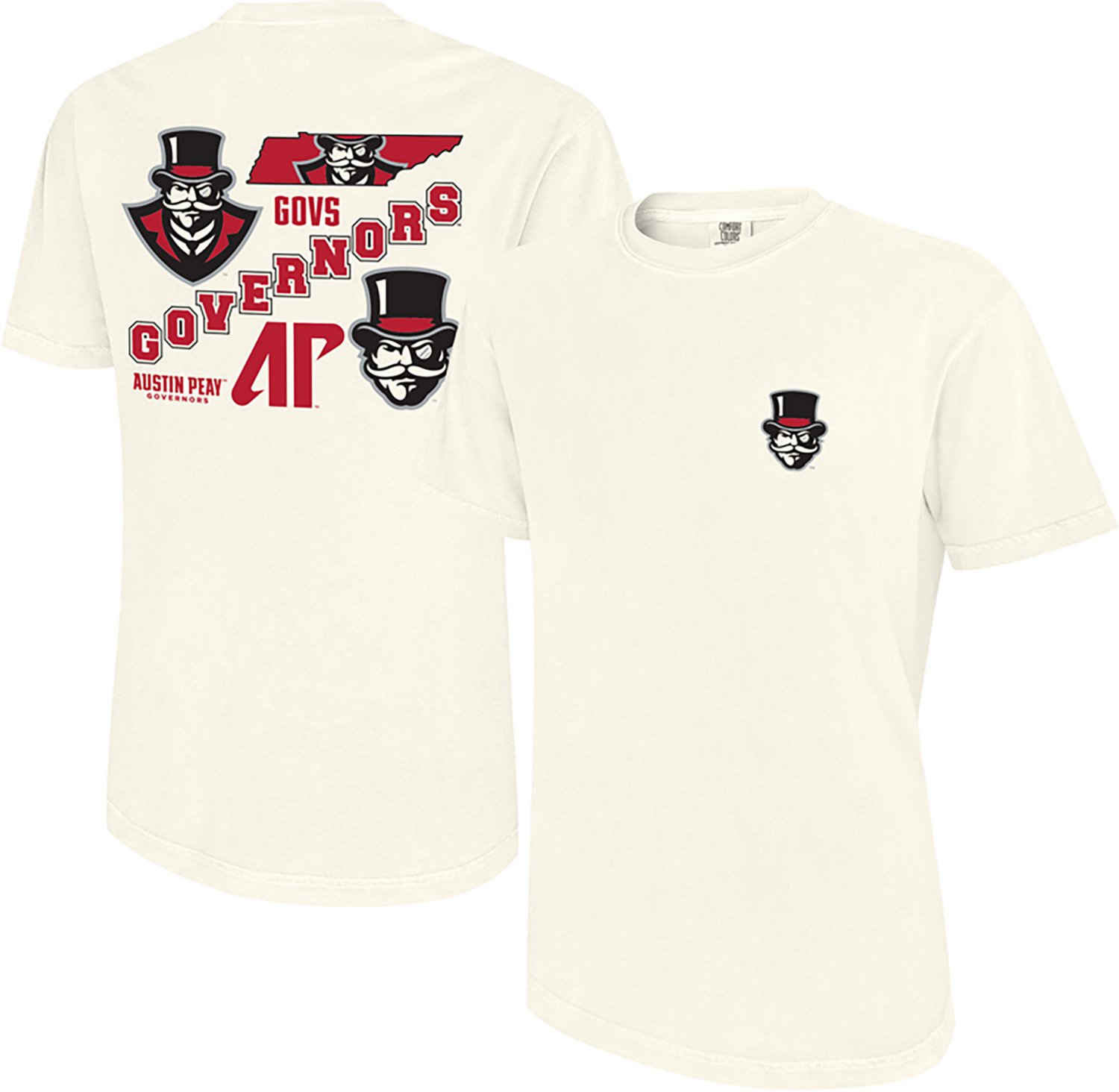 WILDCAT RETRO Men's Austin Peay State University Diagonal Governors Graphic T-shirt