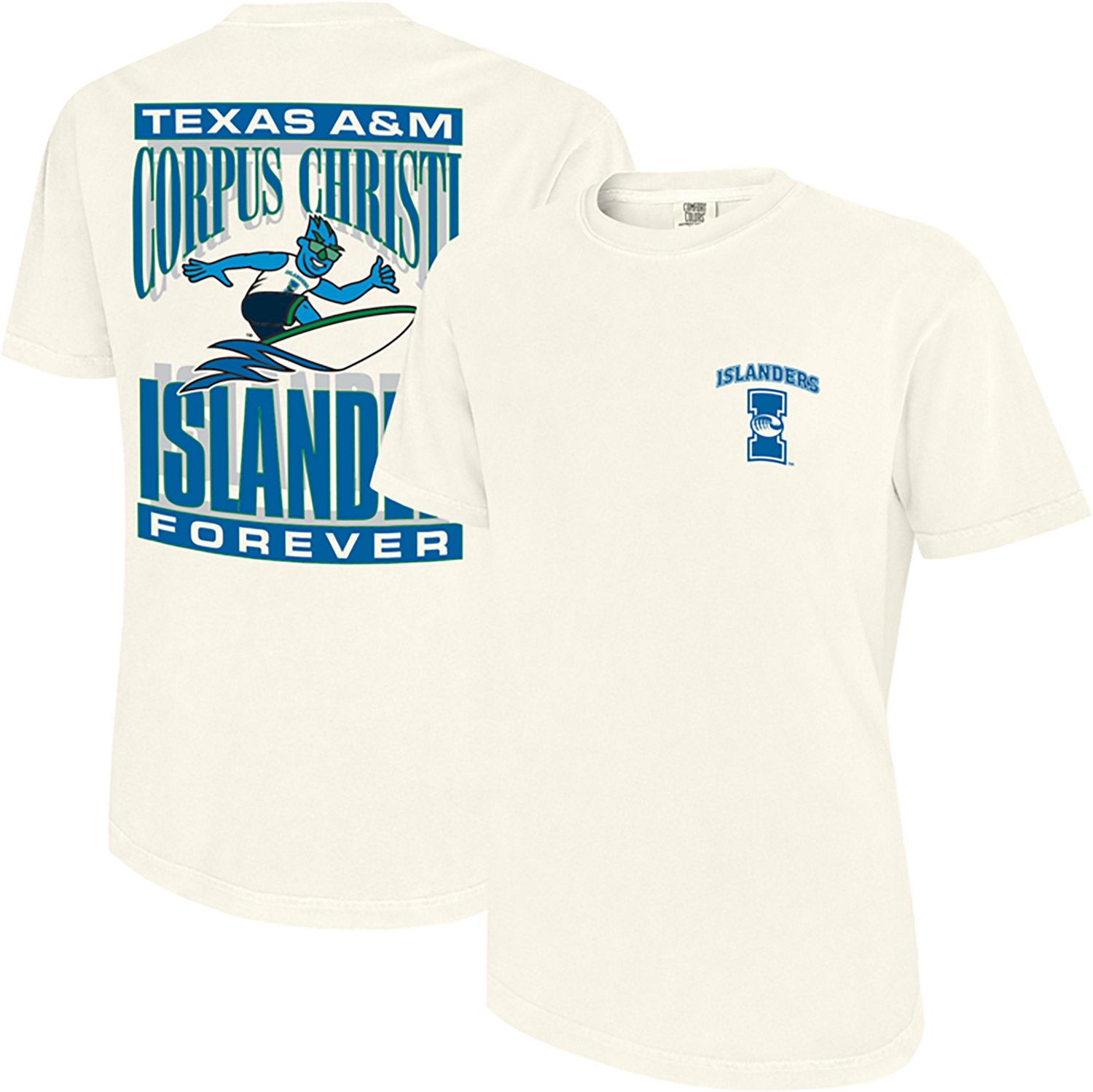 WILDCAT RETRO Men's Texas A&M University-Corpus Christi Arch Surfer Comfort Colors DS T-shirt - view number 3