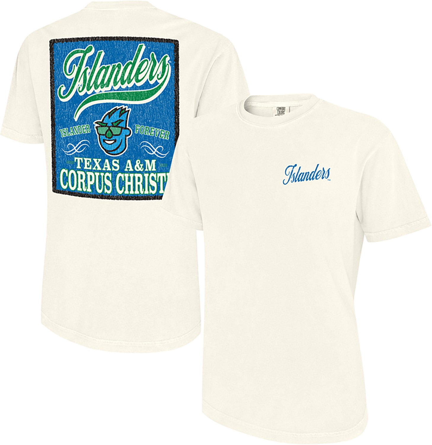 WILDCAT RETRO Men's Texas A&M University-Corpus Christi Script Tail Patch Comfort Colors DS T-shirt - view number 3