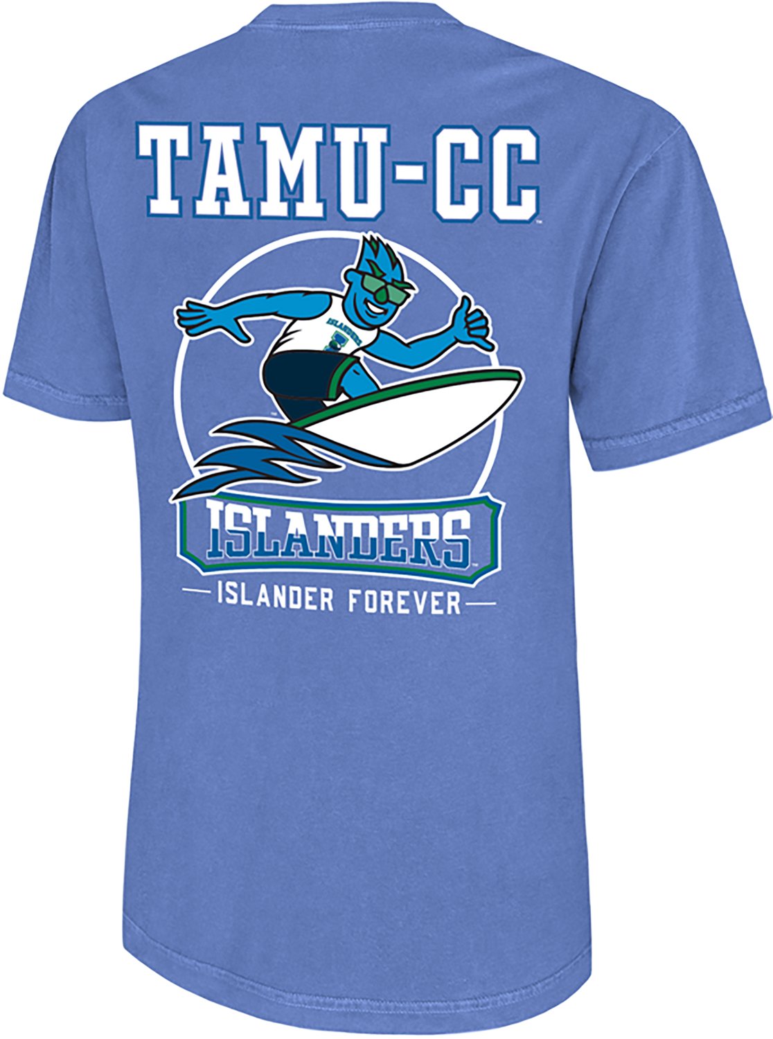 WILDCAT RETRO Men's Texas A&M University-Corpus Christi Surfer Circle Comfort Colors DS T-shirt - view number 2
