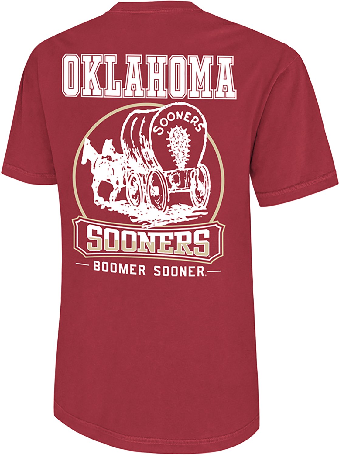 WILDCAT RETRO Men's University of Oklahoma Wagon Circle Graphic T-shirt - view number 2